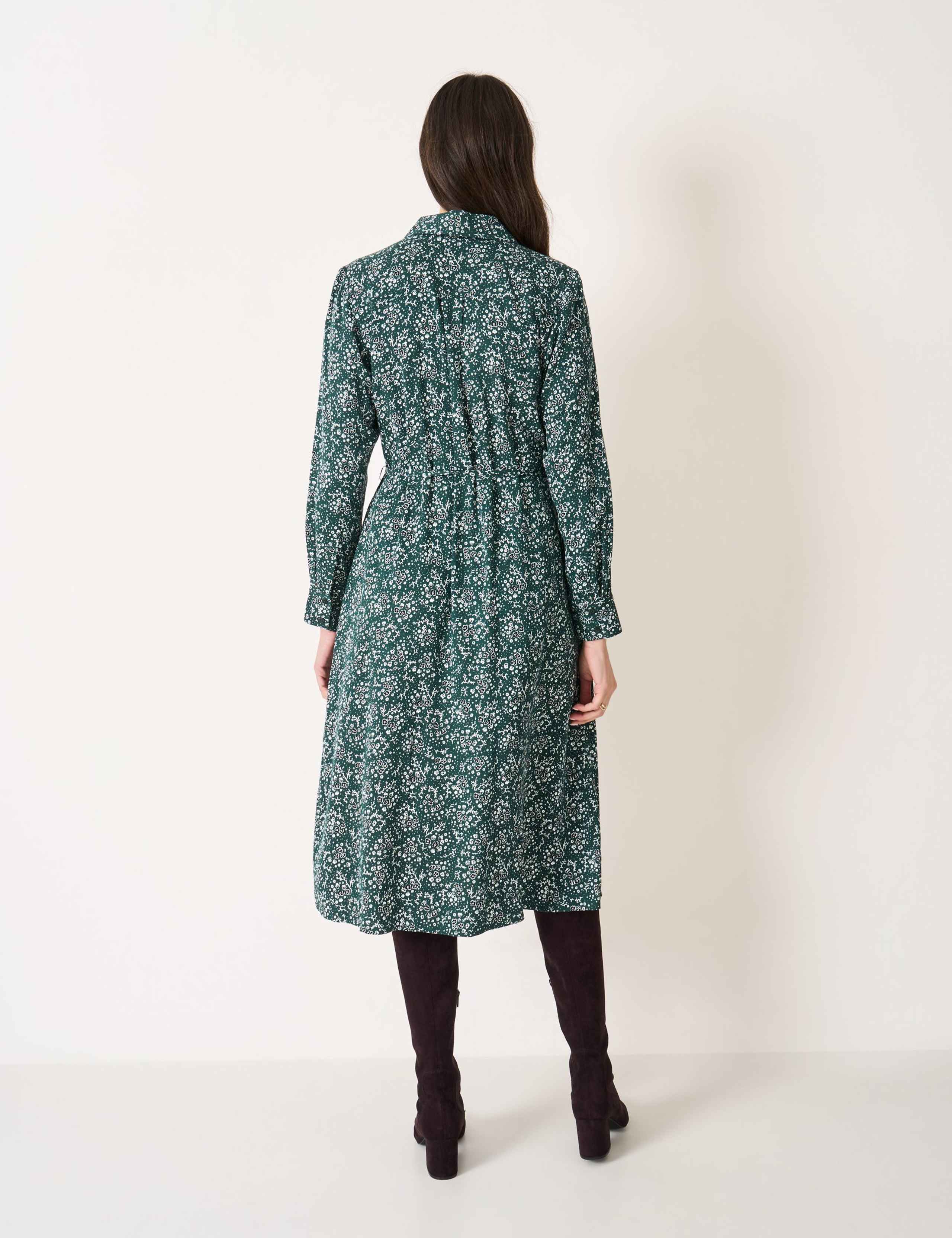 Floral Midi Shirt Dress 4 of 5
