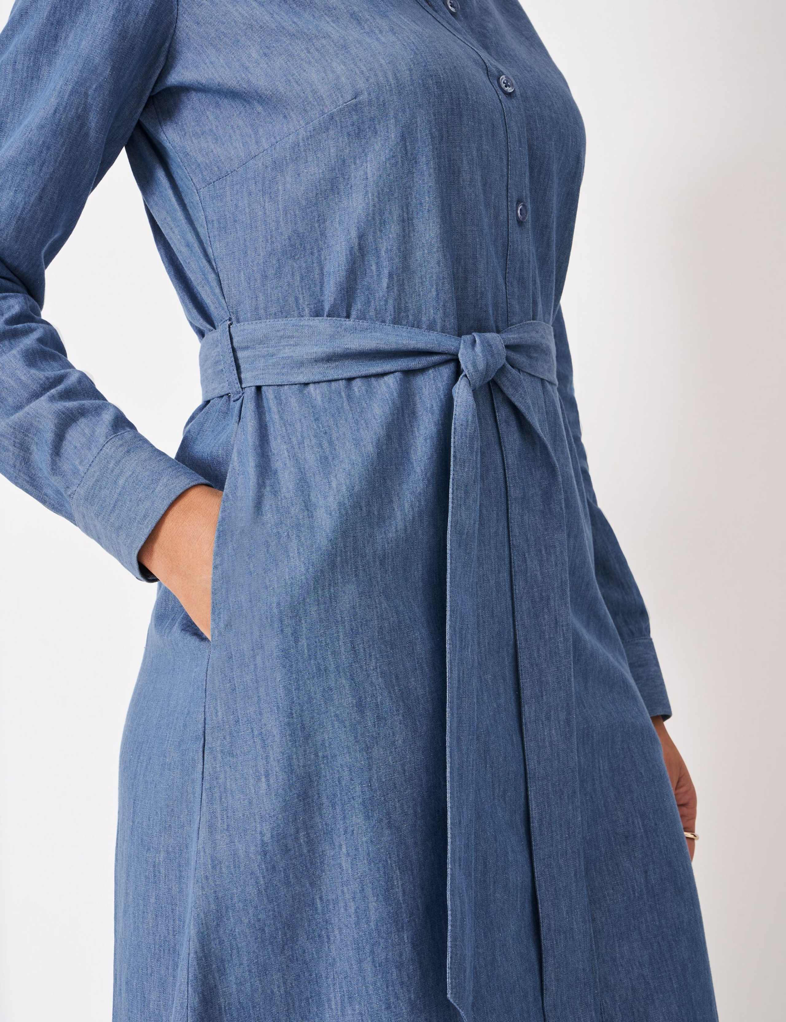 Pure Cotton Midi Shirt Dress 3 of 5