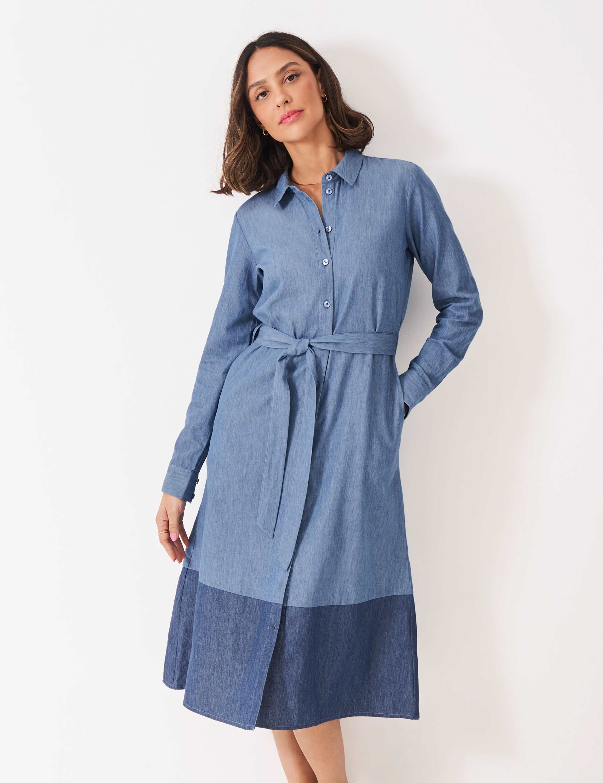 Pure Cotton Midi Shirt Dress 4 of 5