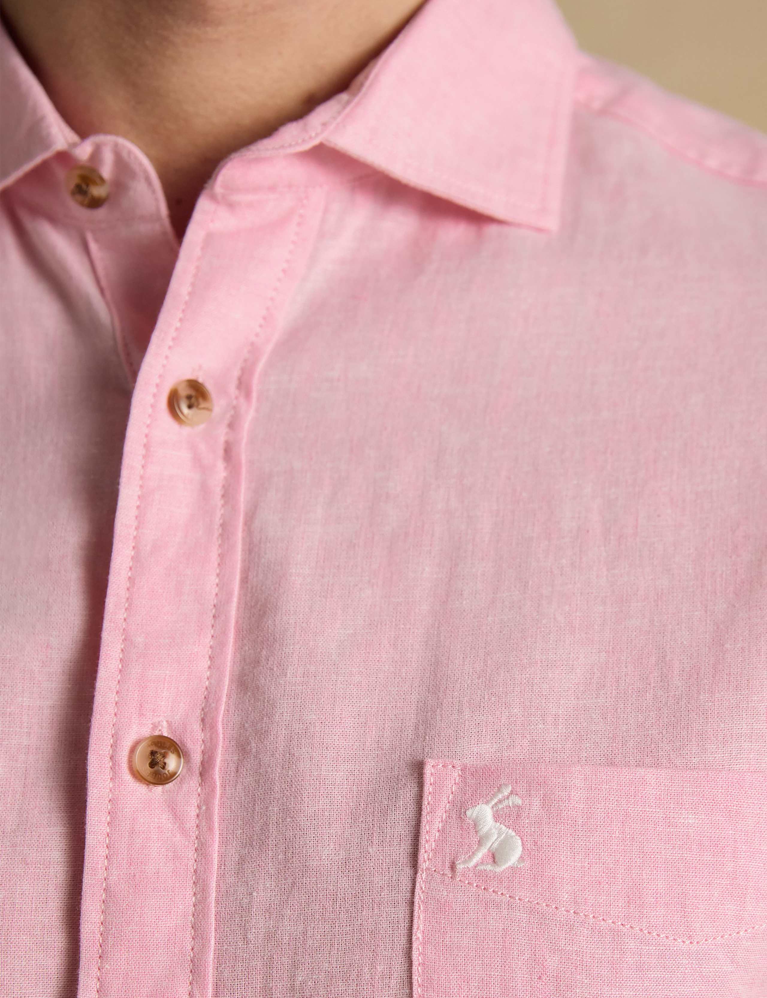 Regular Fit Linen Rich Short Sleeve Shirt 6 of 8