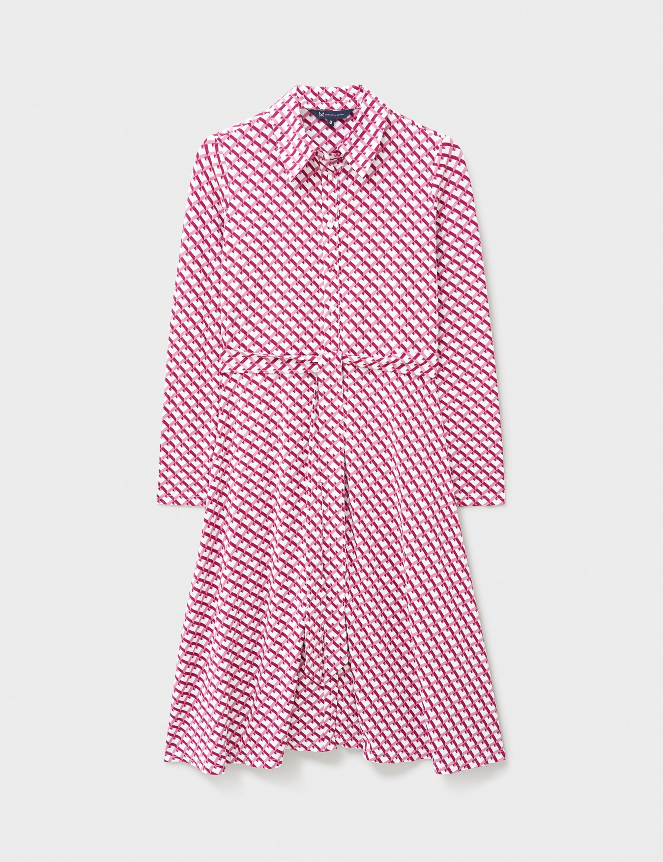 Jersey Geometric Midi Shirt Dress 2 of 5