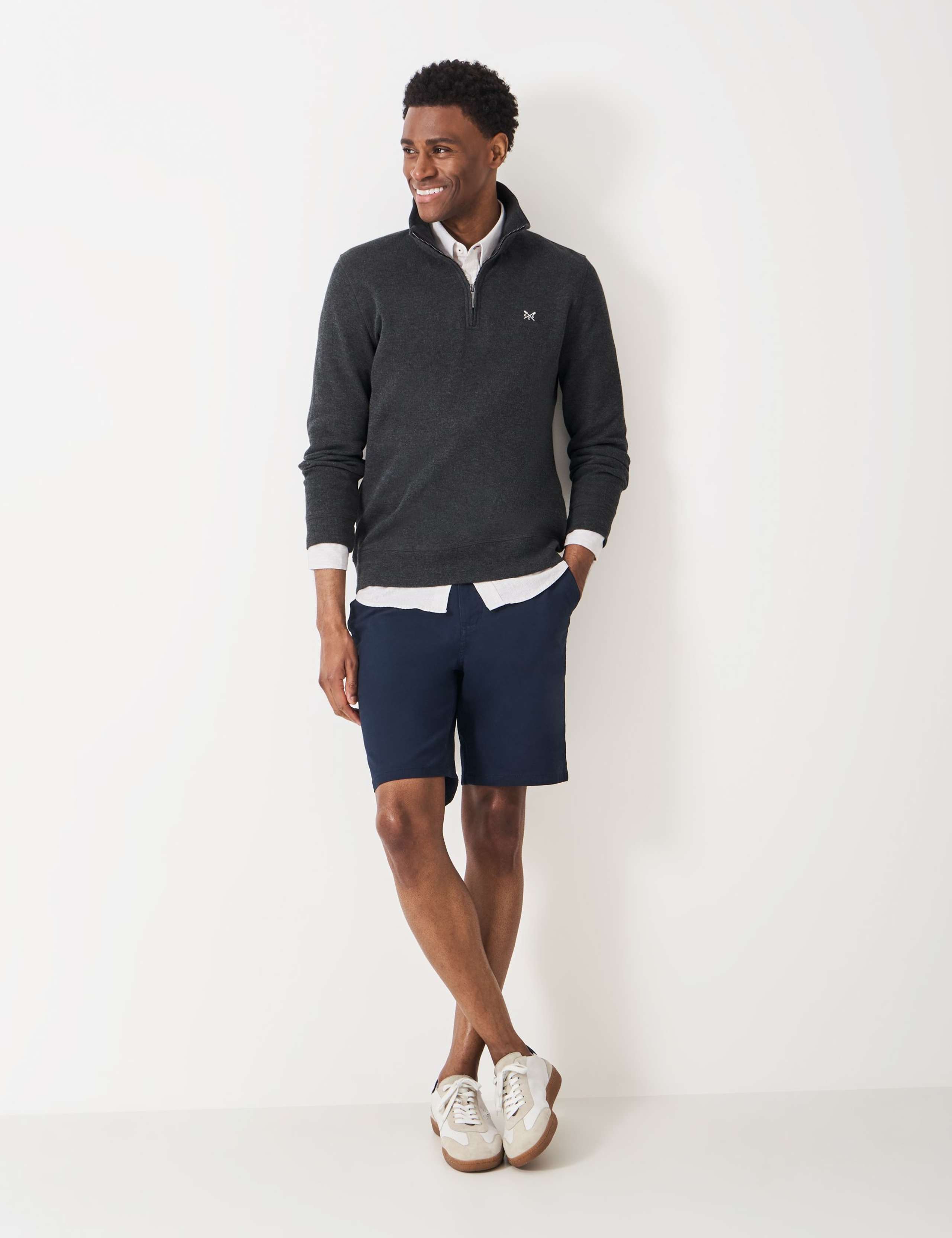 Pure Cotton Half Zip Sweatshirt 1 of 5