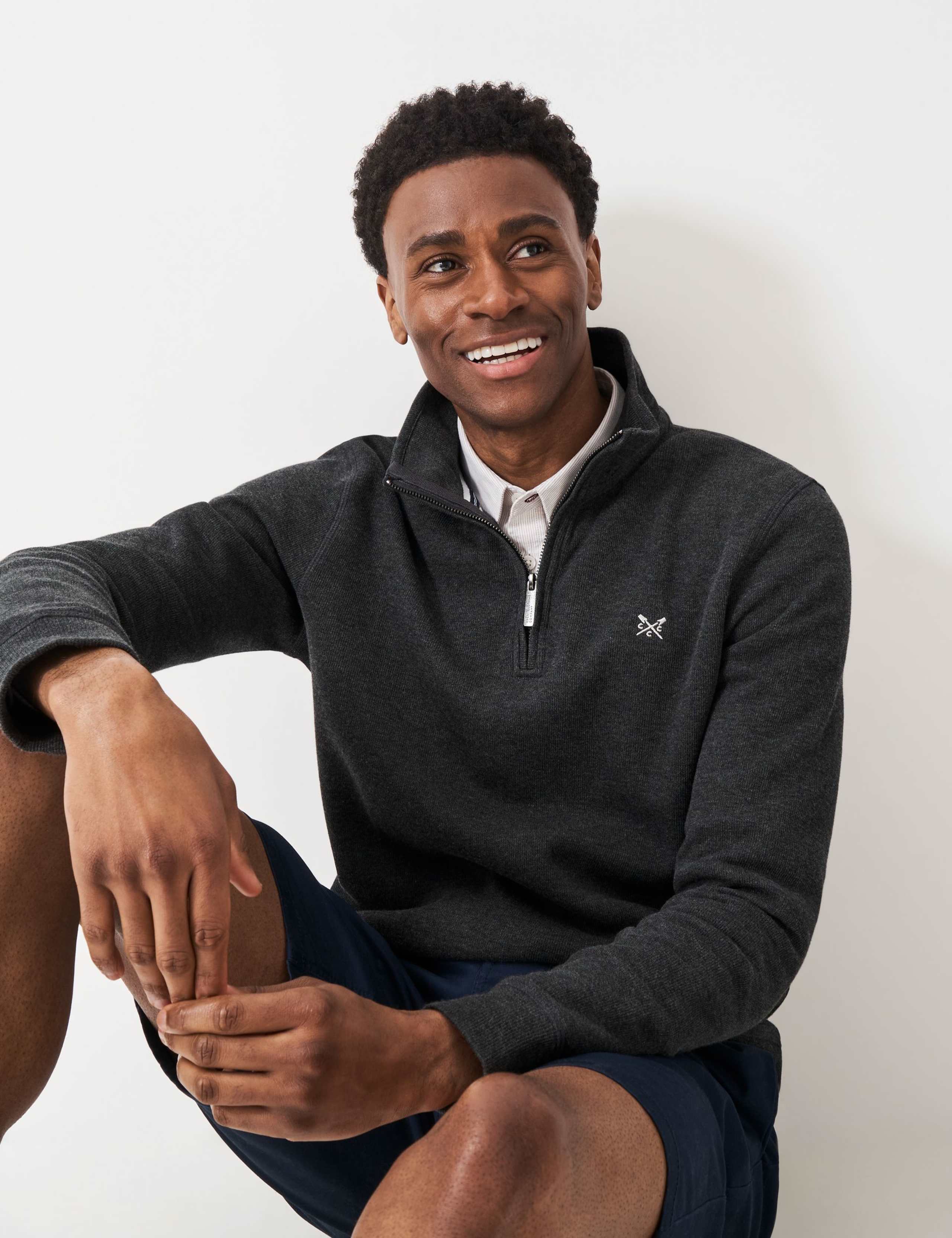 Pure Cotton Half Zip Sweatshirt 4 of 5