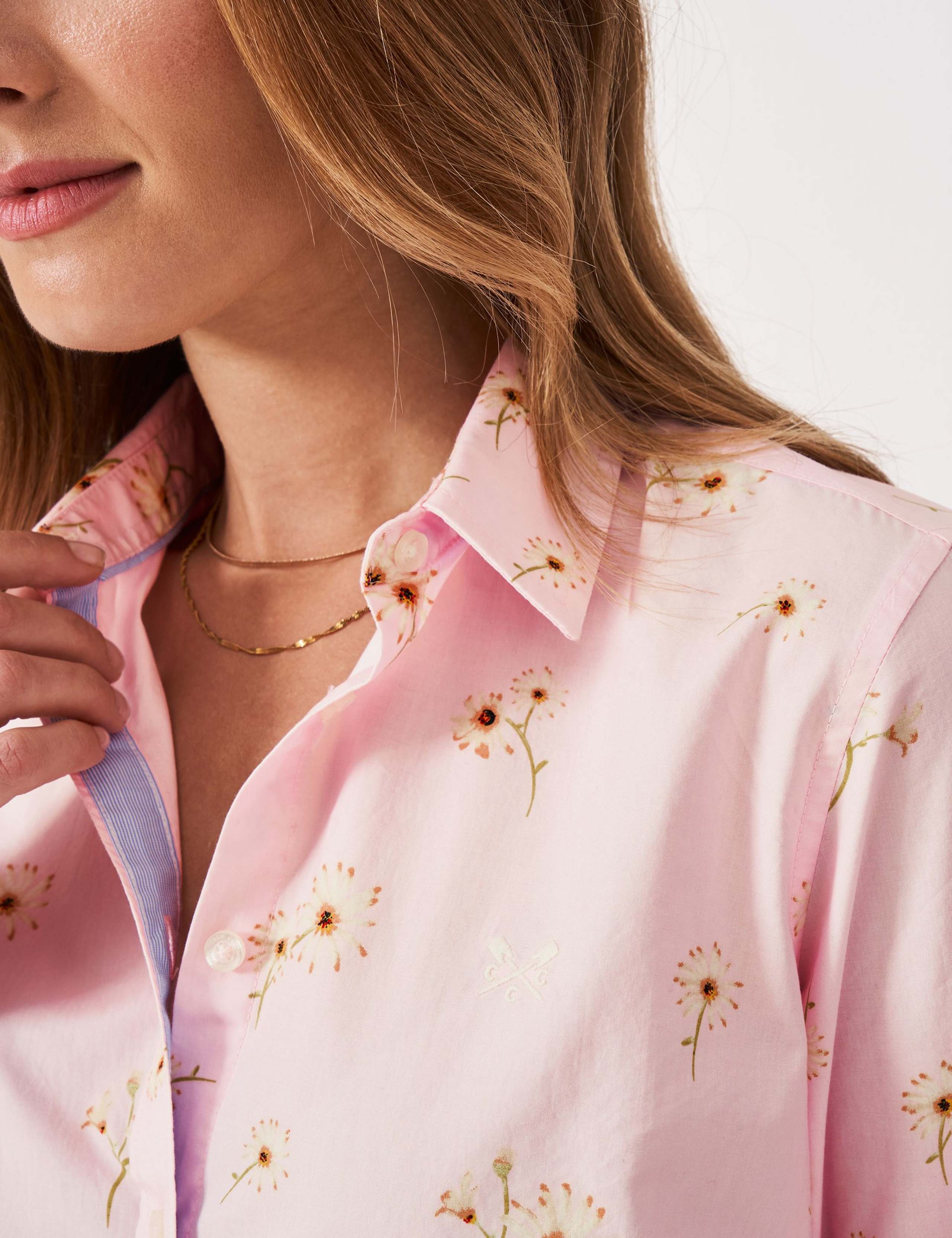Pure Cotton Floral Collared Shirt 5 of 5