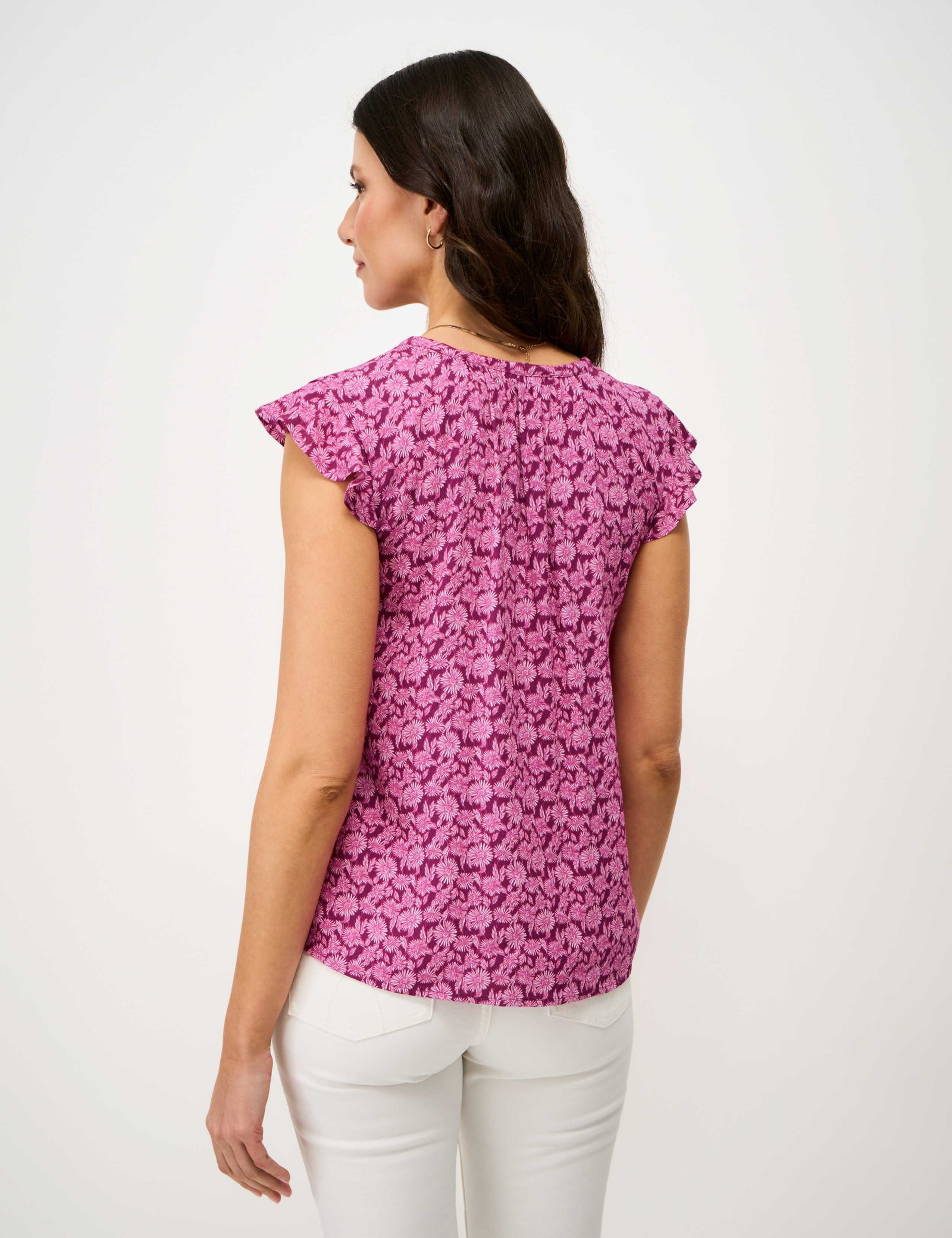 Floral Tie Neck Blouse 3 of 5