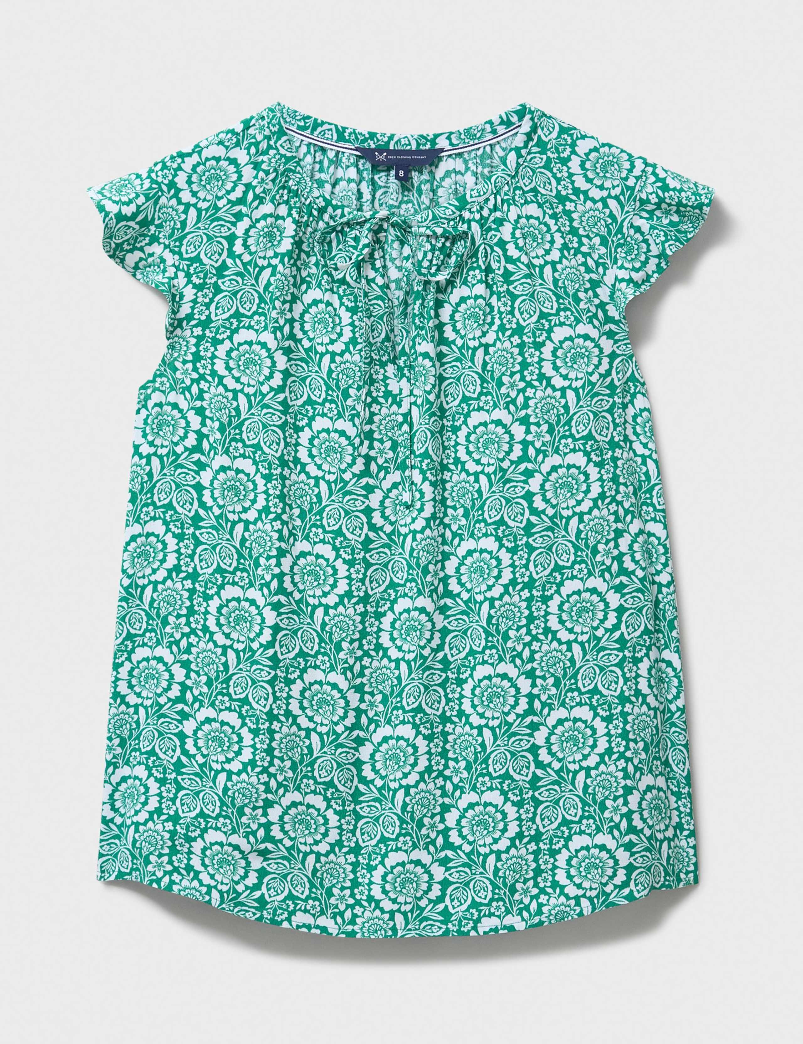 Floral Tie Neck Blouse 2 of 5