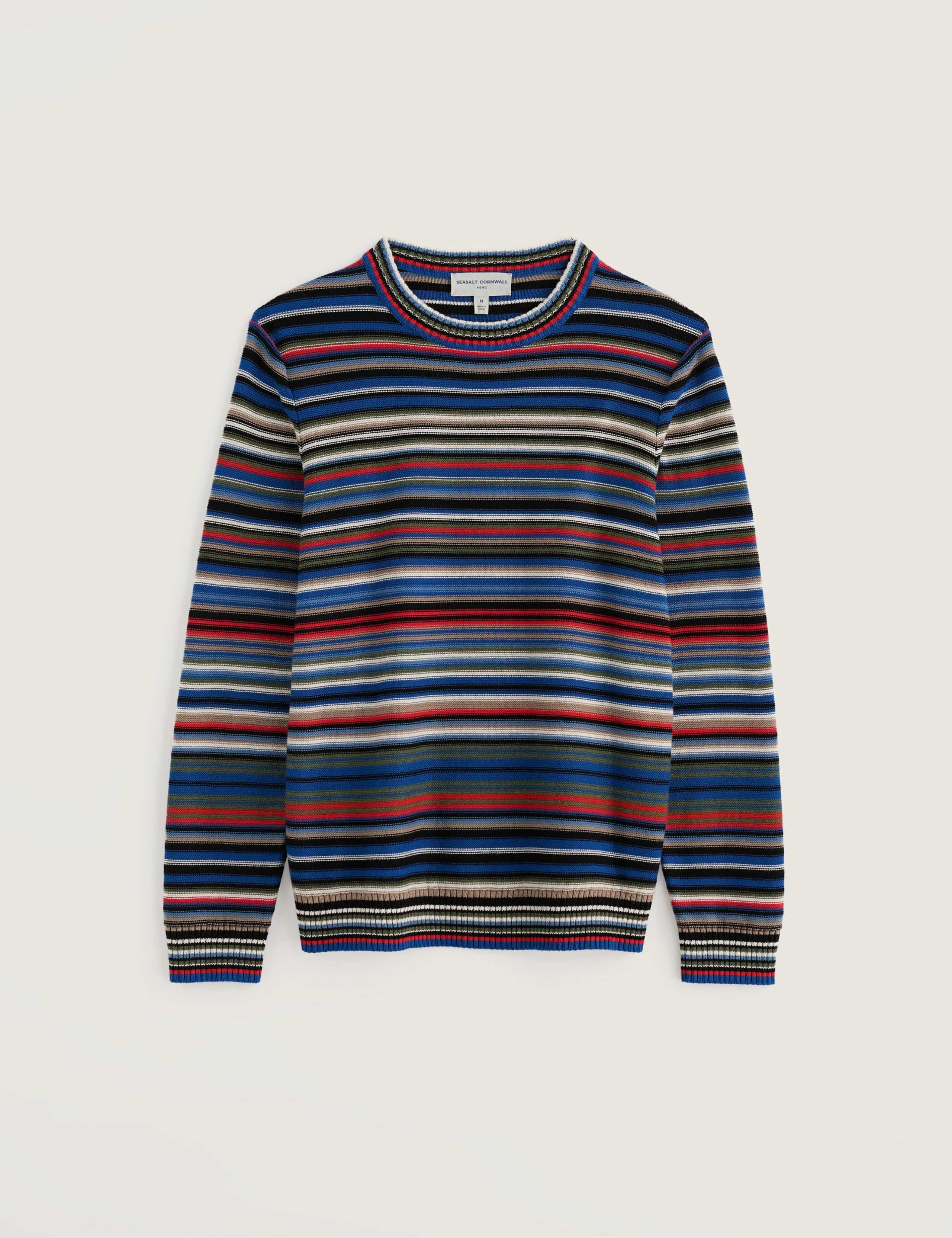 Pure Cotton Striped Crew Neck Jumper 2 of 5