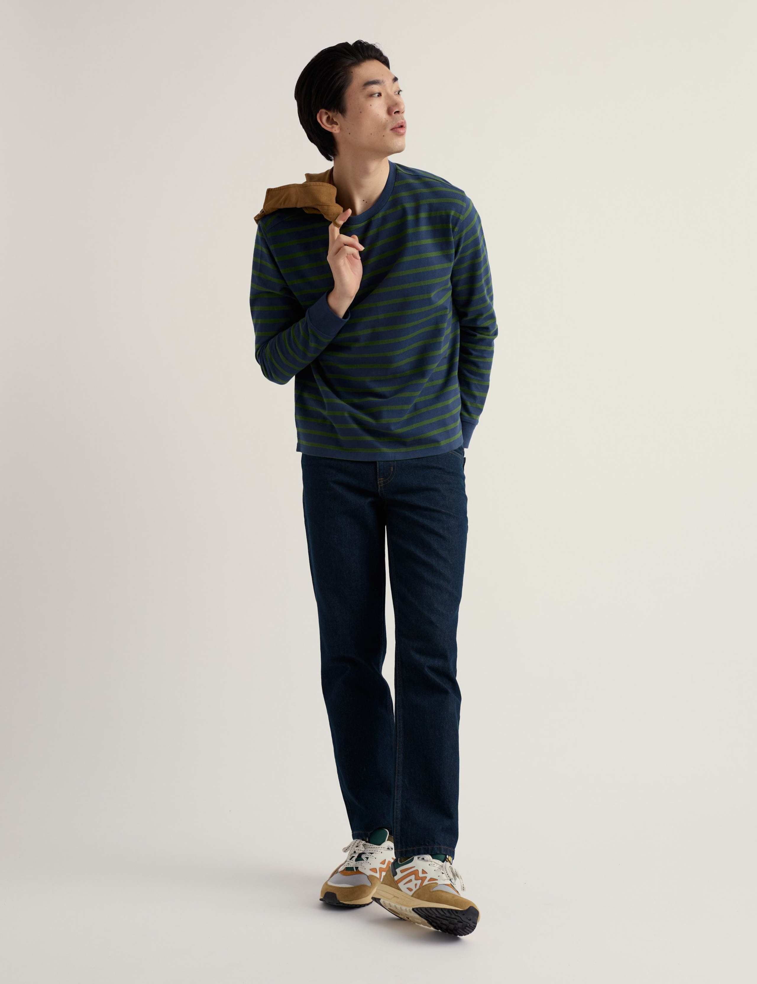 Pure Cotton Striped Crew Neck Top 1 of 5
