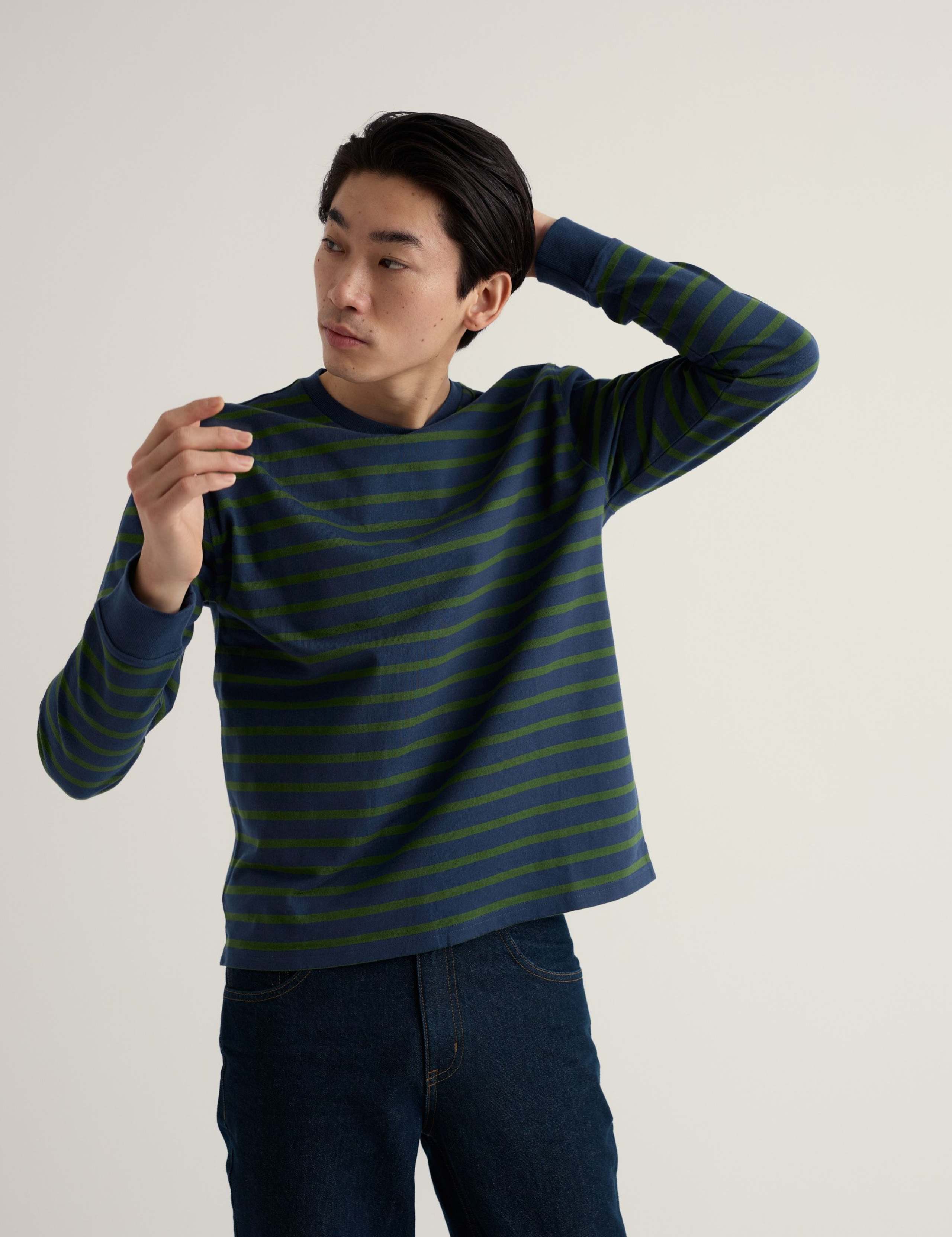 Pure Cotton Striped Crew Neck Top 3 of 5