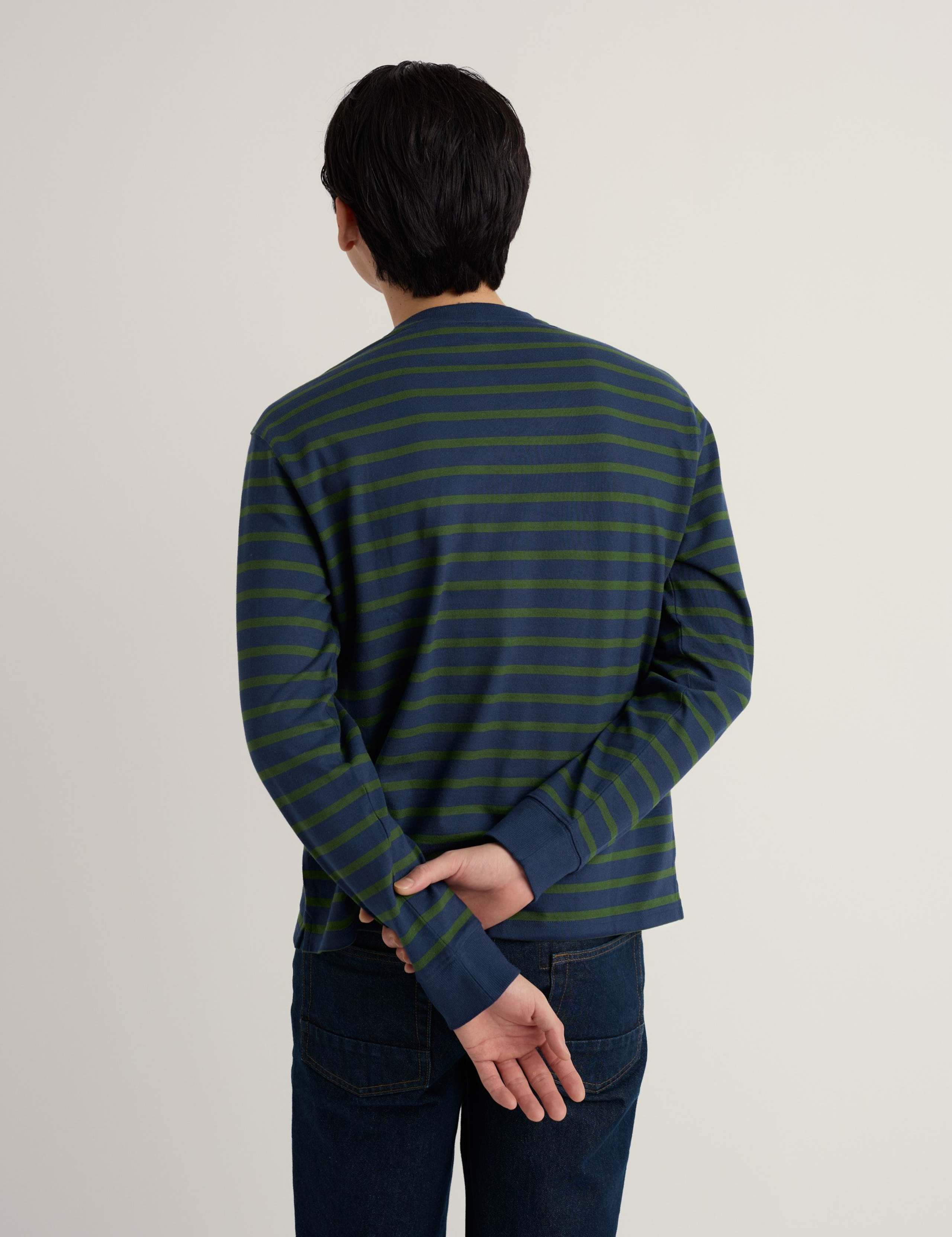 Pure Cotton Striped Crew Neck Top 4 of 5