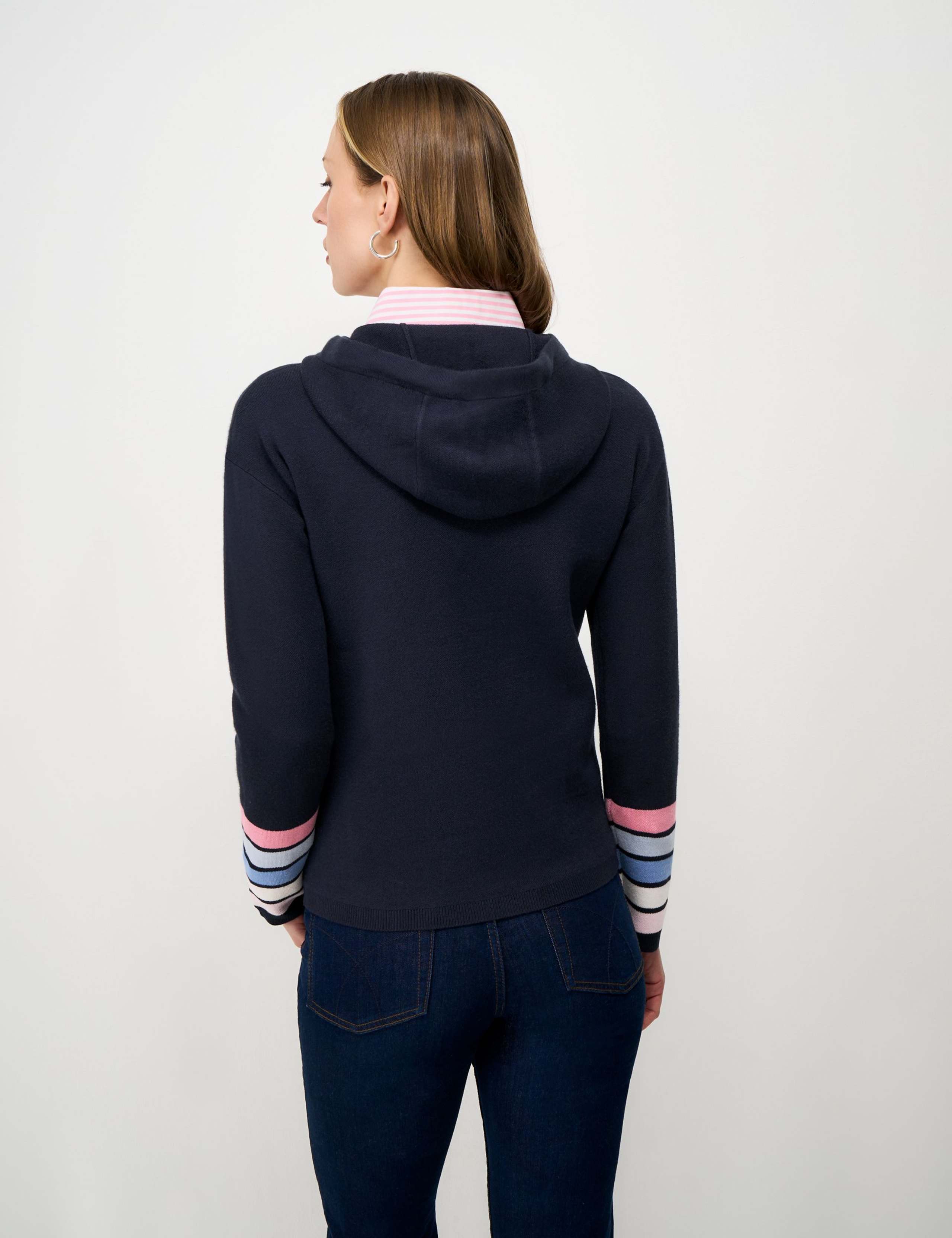 Striped Sleeve Hoodie 3 of 5