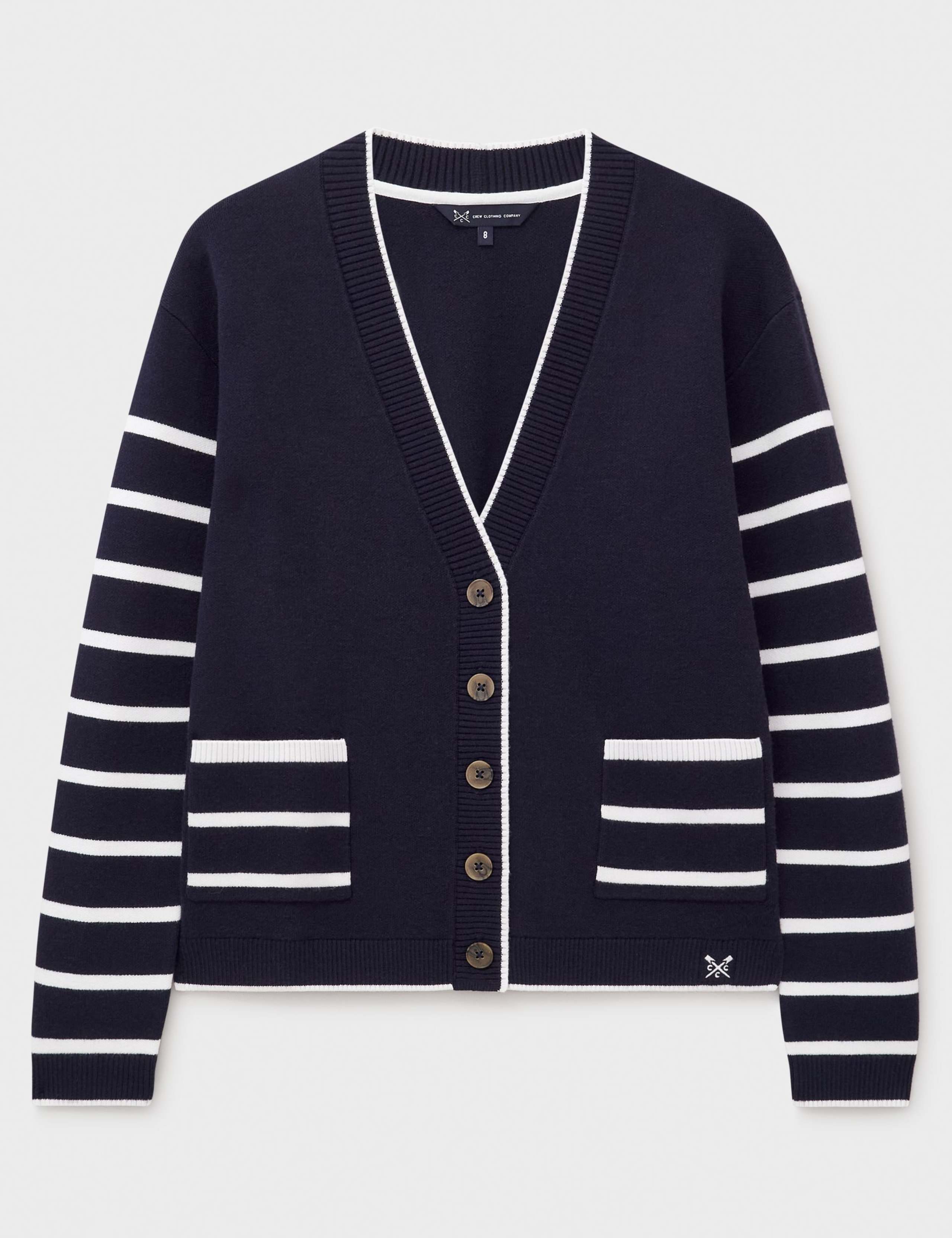 Striped V-Neck Cardigan 2 of 5