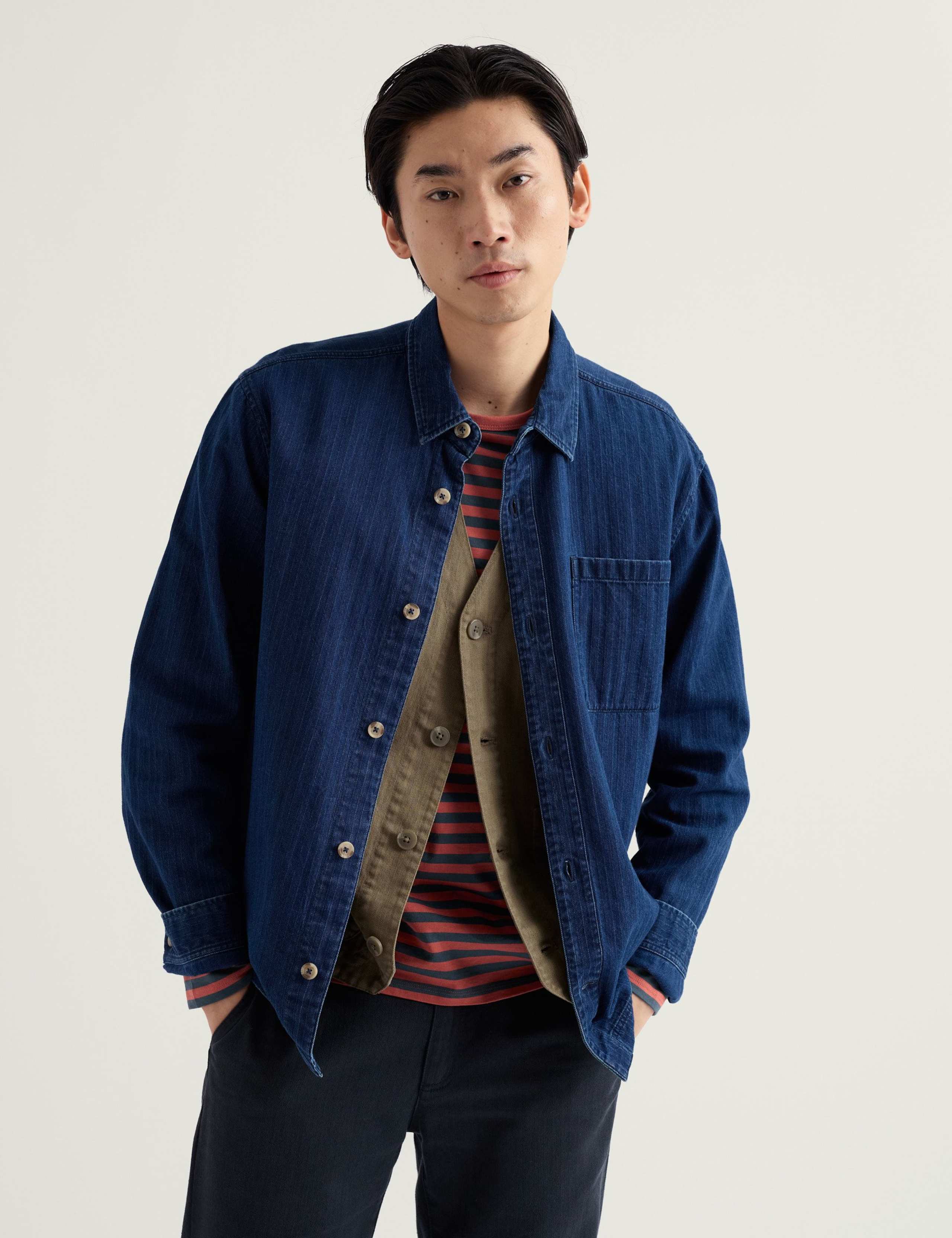 Relaxed Fit Pure Cotton Denim Overshirt 3 of 5