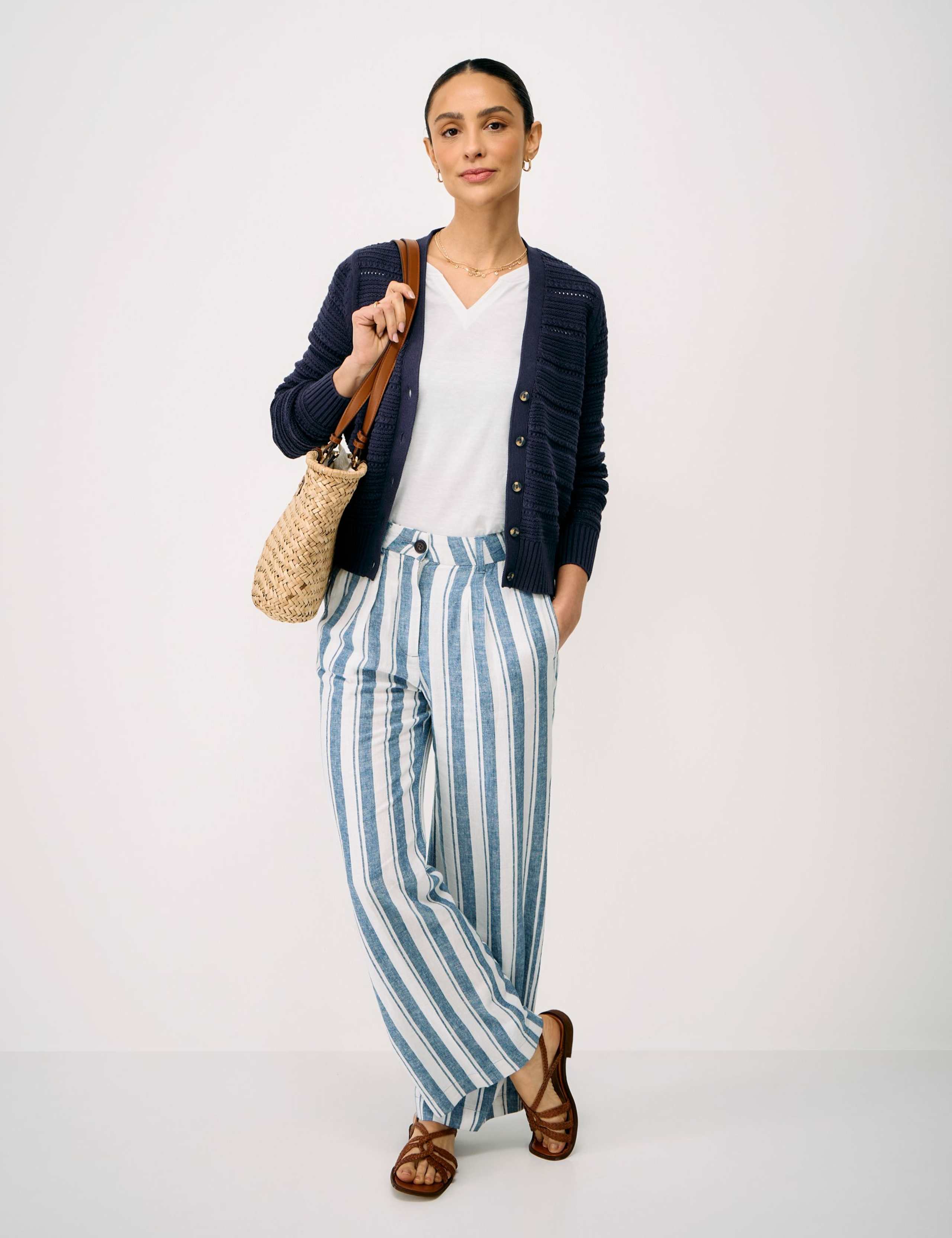 Pure Cotton Textured V-Neck Cardigan 3 of 5