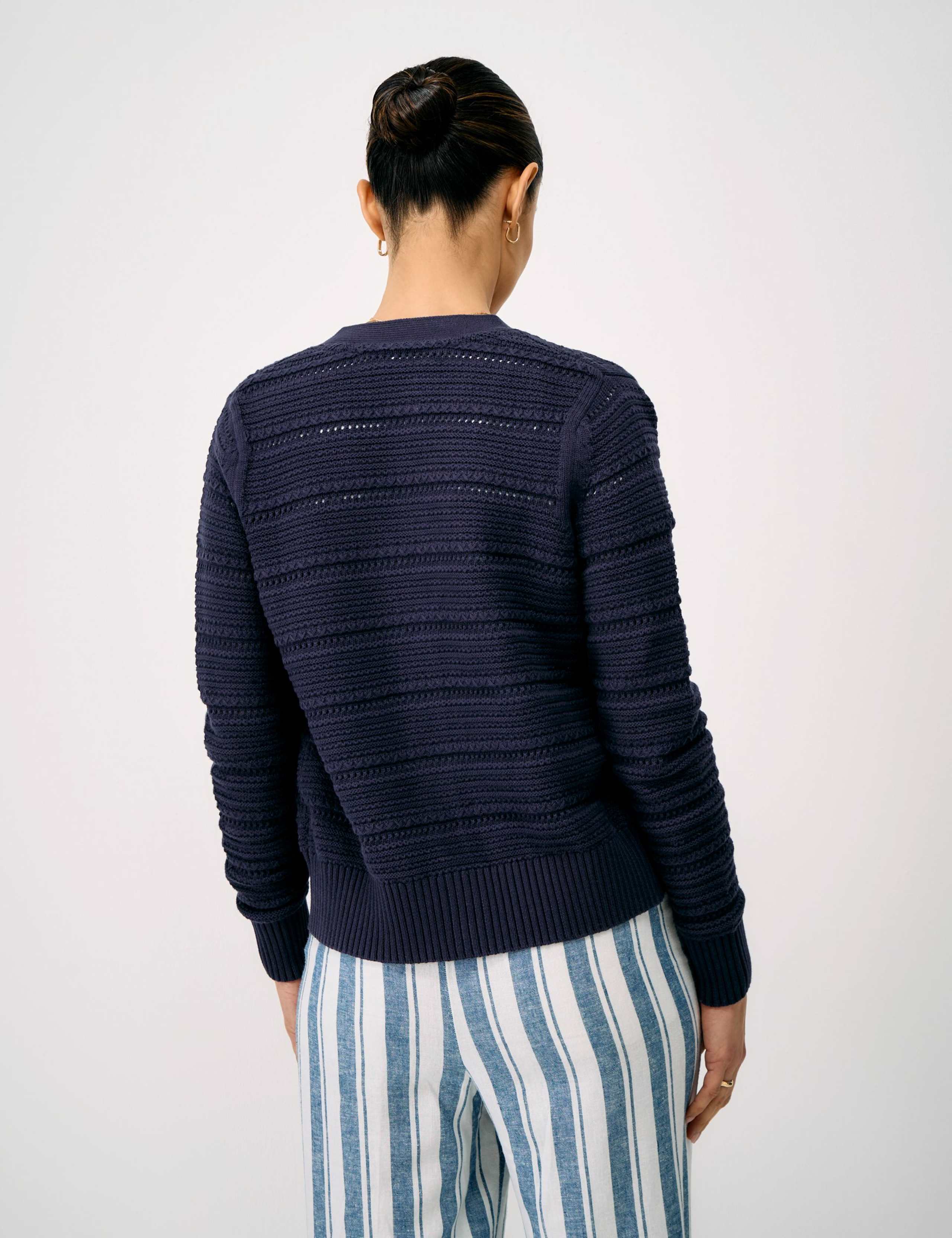 Pure Cotton Textured V-Neck Cardigan 5 of 5