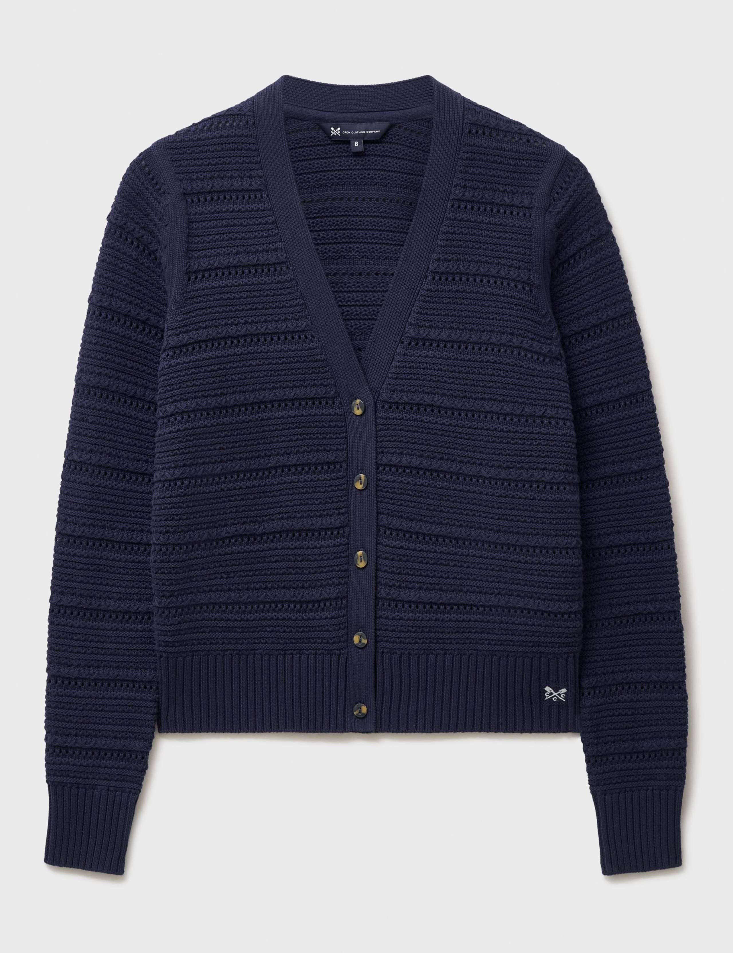 Pure Cotton Textured V-Neck Cardigan 2 of 5