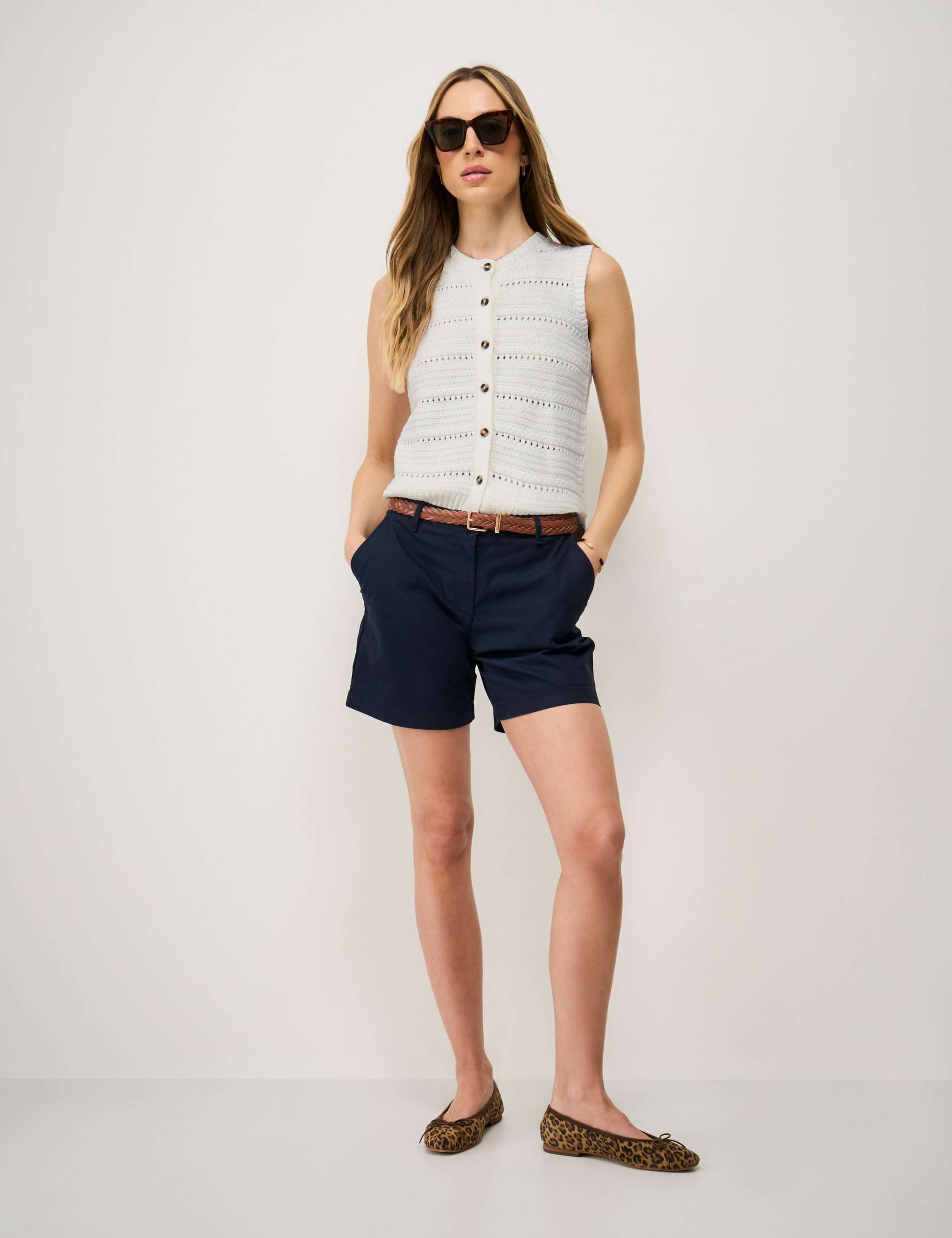 Pure Cotton Button Through Knitted Vest 3 of 5