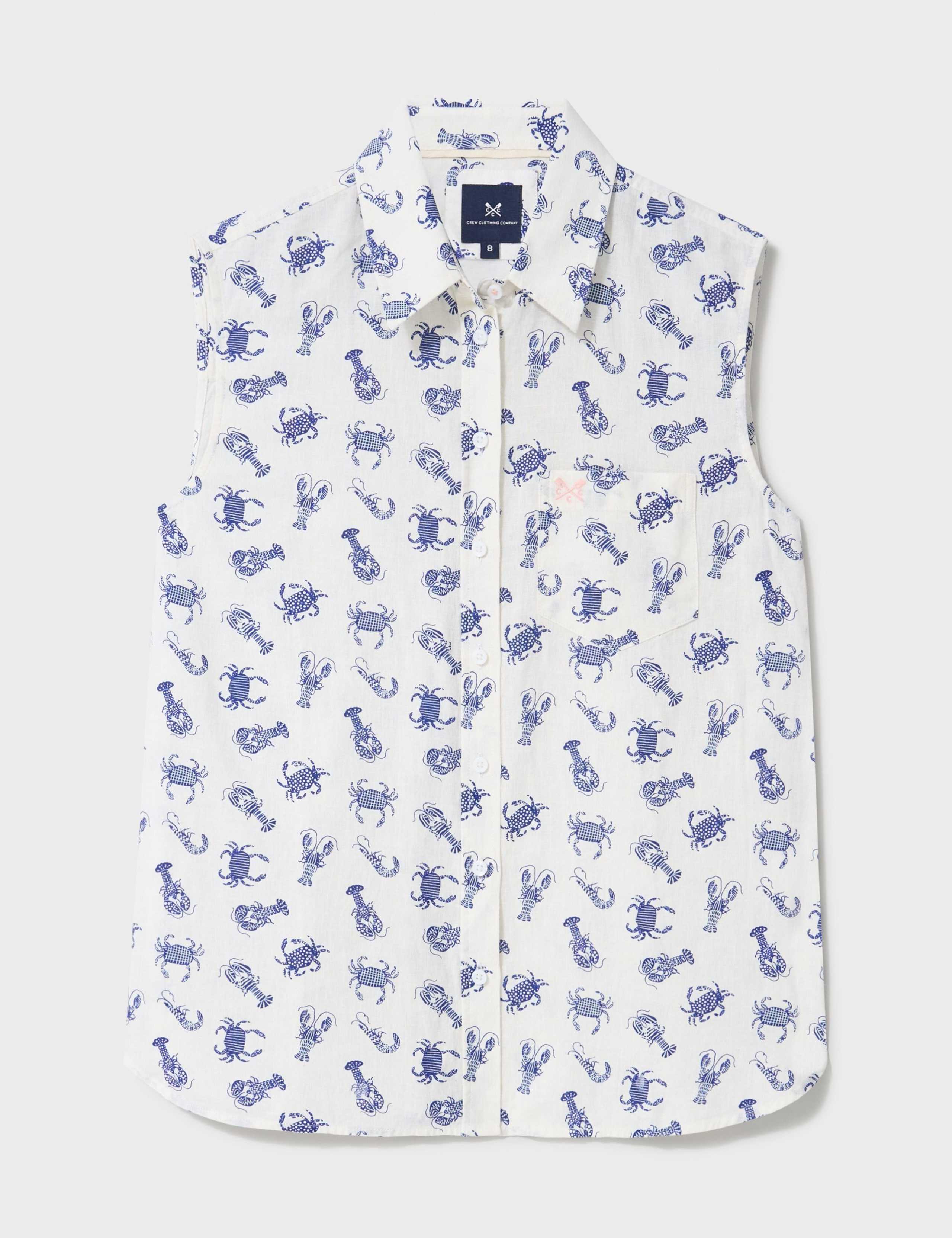 Linen Rich Printed Button Through Shirt 2 of 5