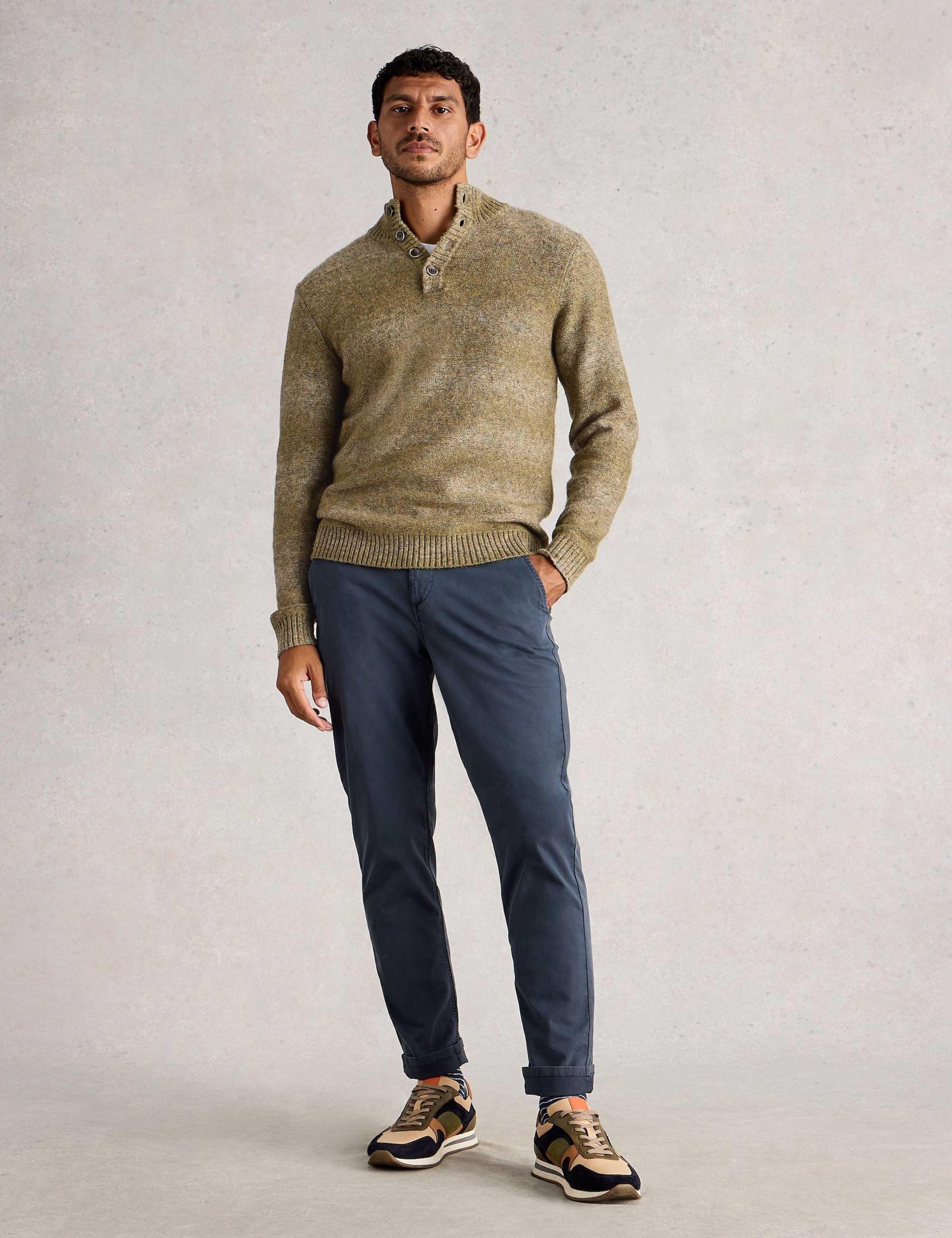 Ombre High Neck Button Jumper 3 of 6