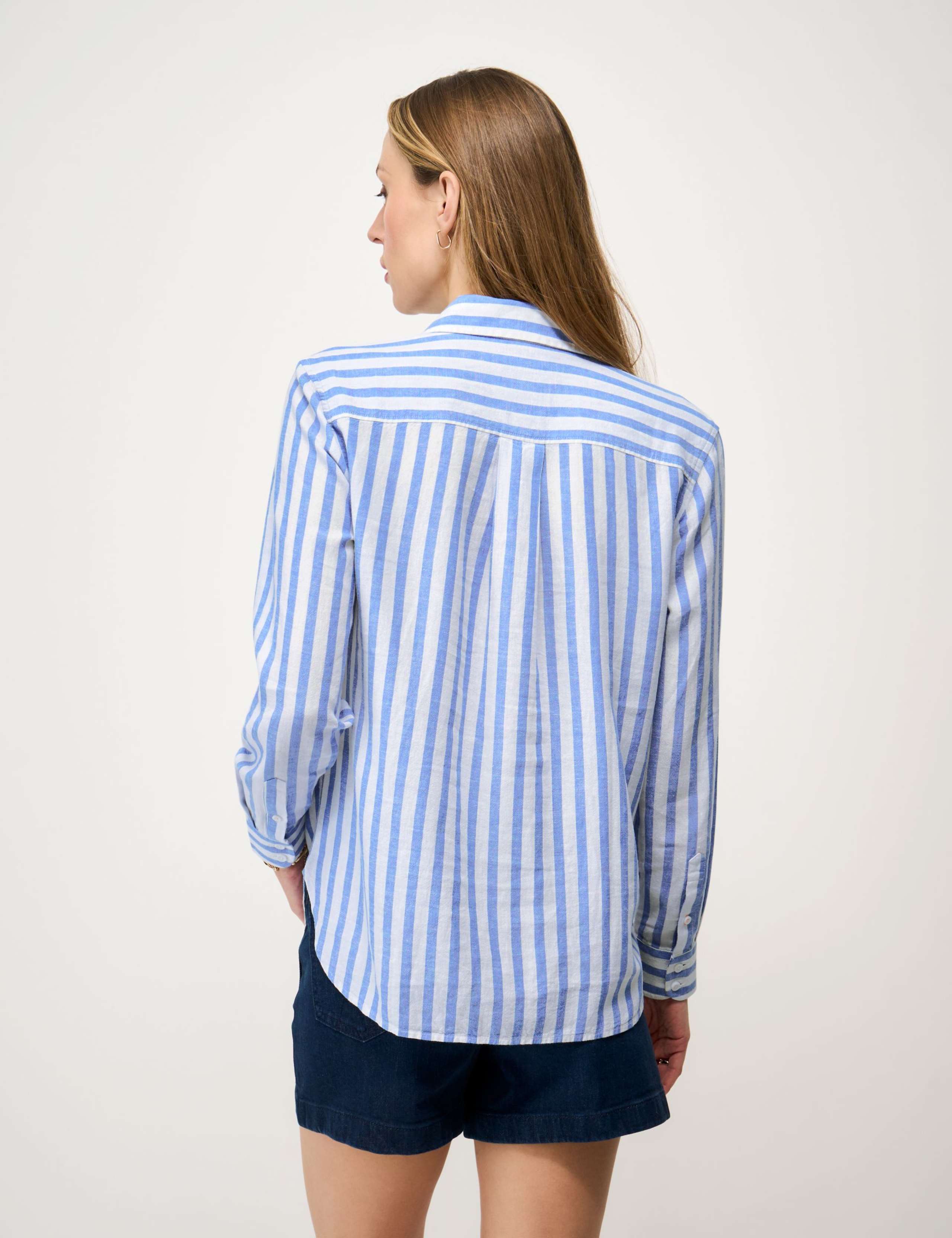 Linen Rich Striped Collared Shirt 5 of 6