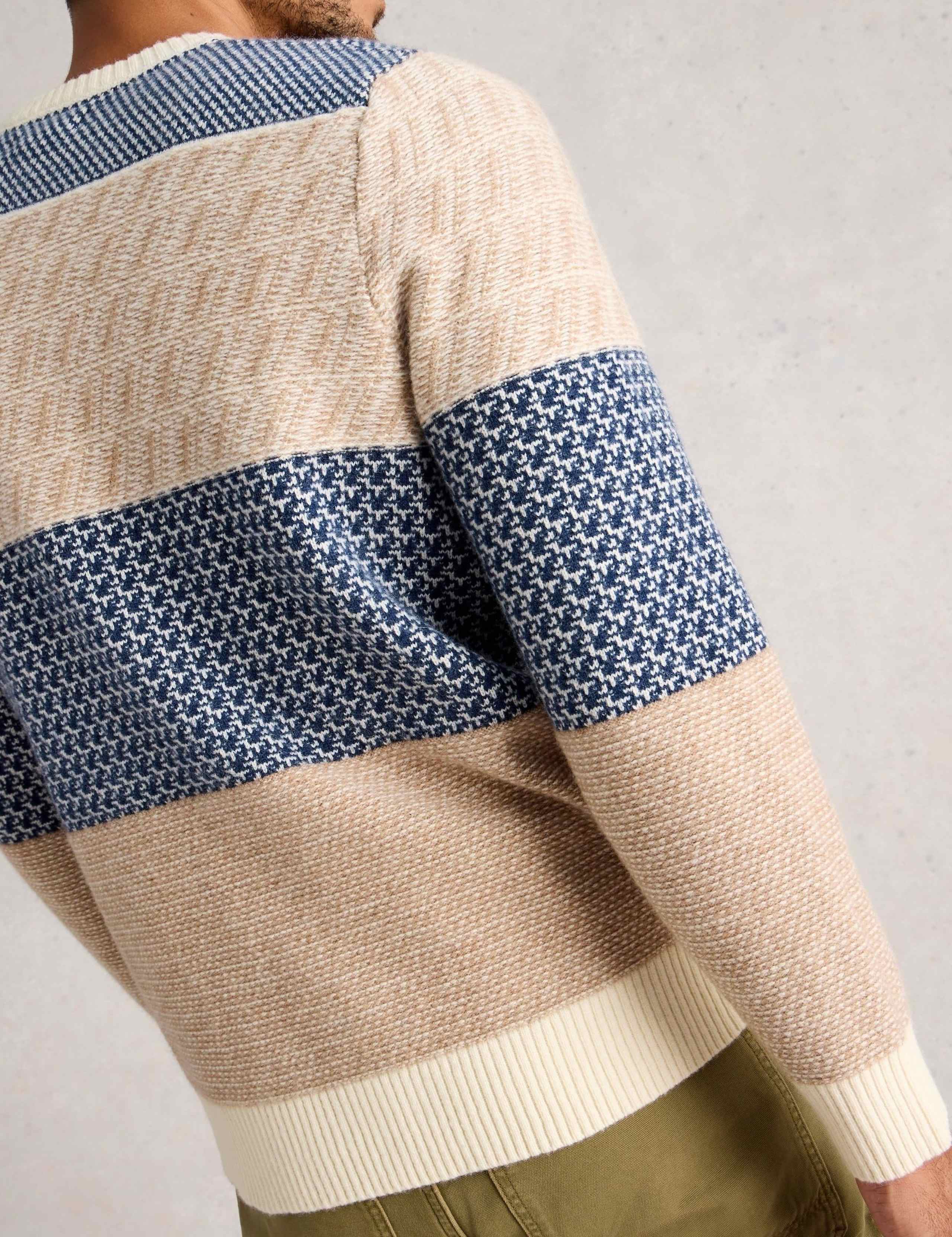 Wool Rich Striped Textured Jumper 5 of 6