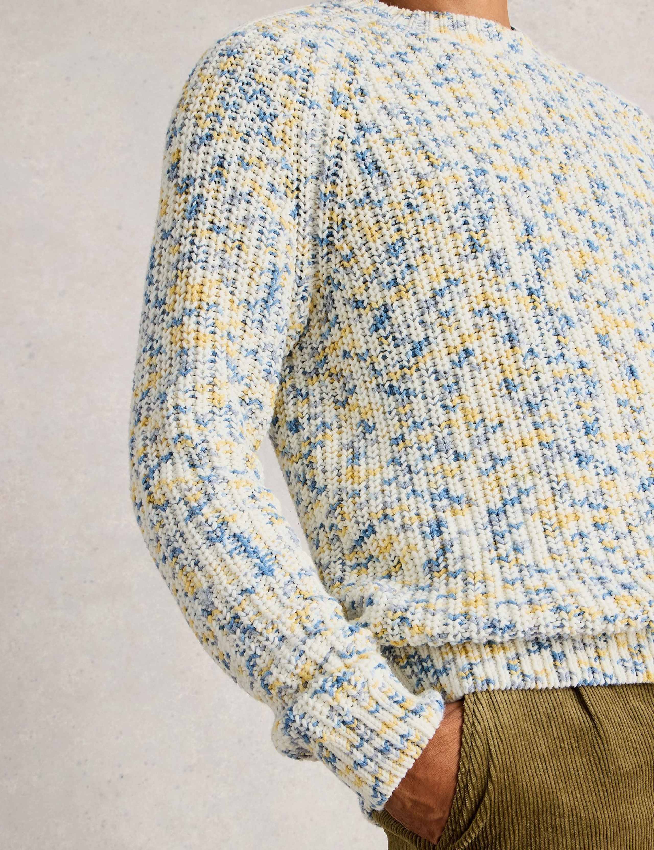 Cotton Rich Textured Crew Neck Jumper 5 of 6