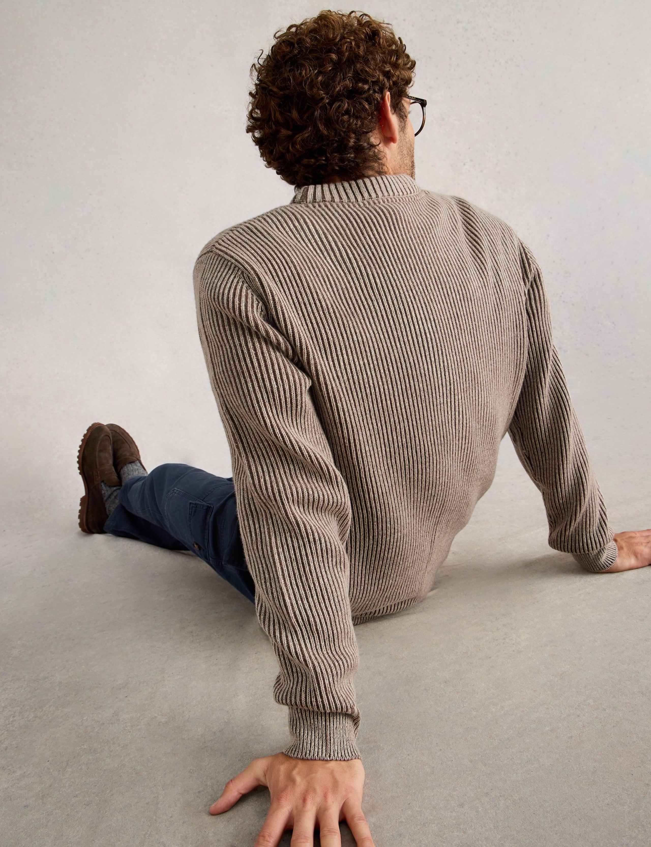 Striped Crew Neck Jumper with Wool 4 of 6