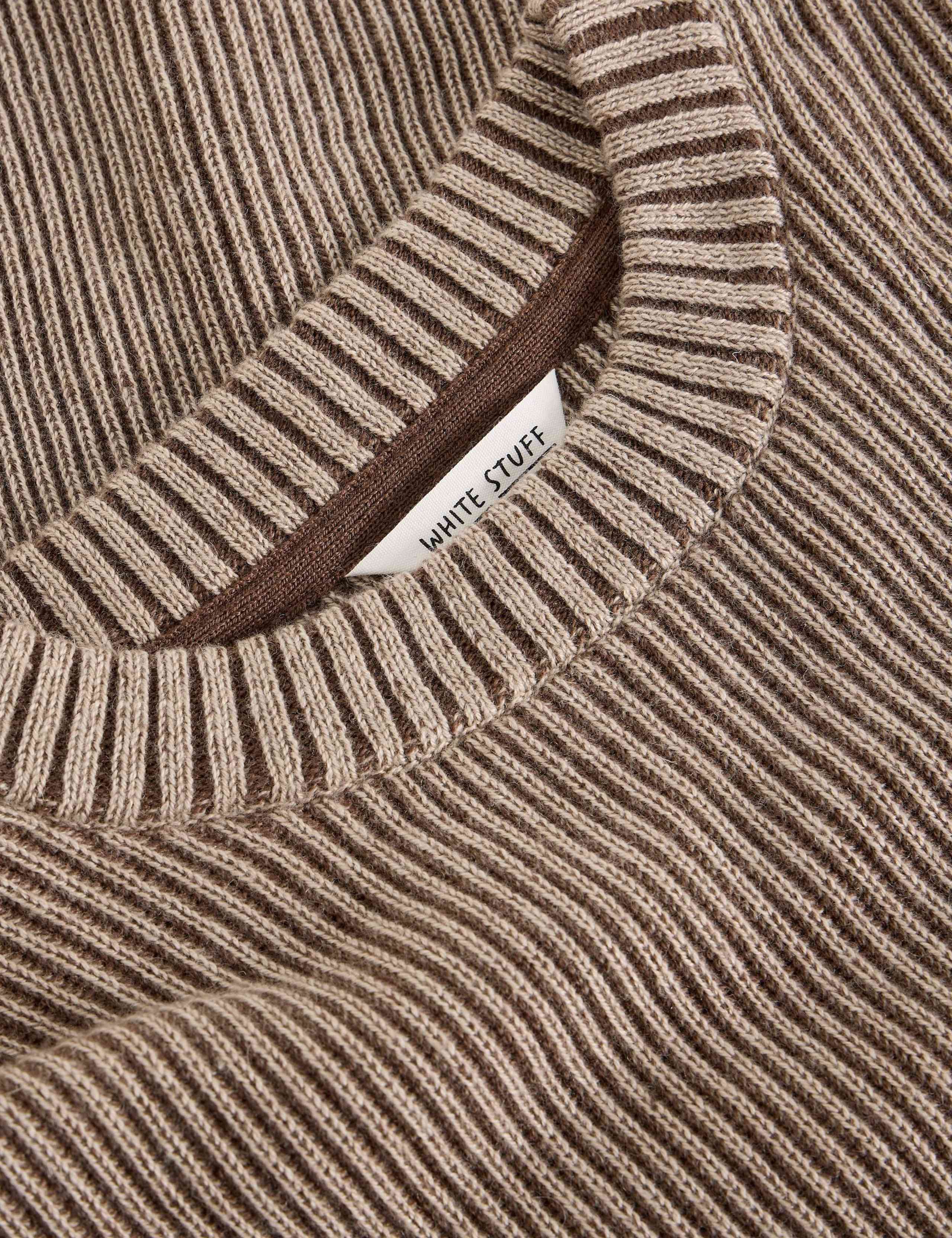Striped Crew Neck Jumper with Wool 6 of 6