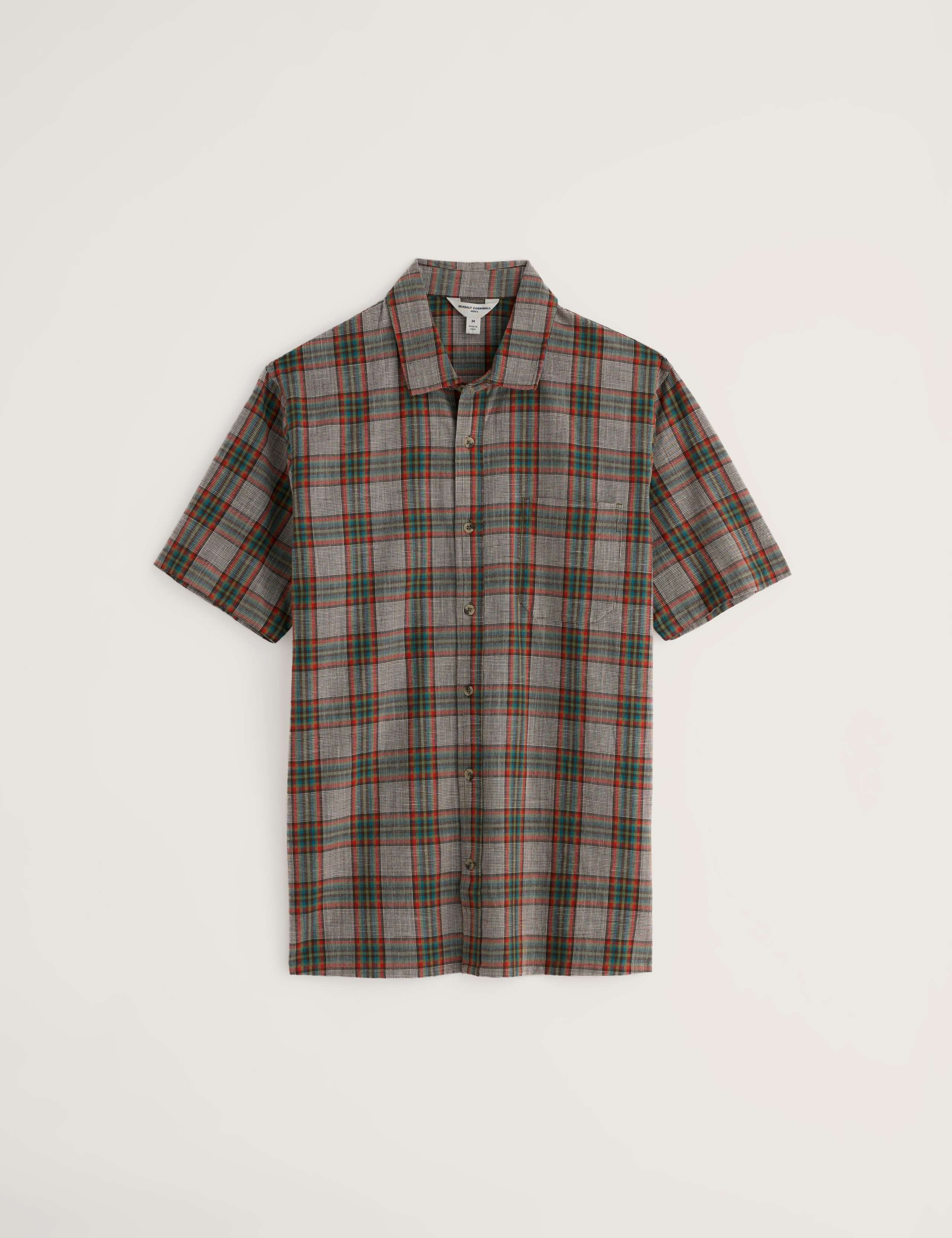 Pure Cotton Checked Short Sleeve Shirt 2 of 5