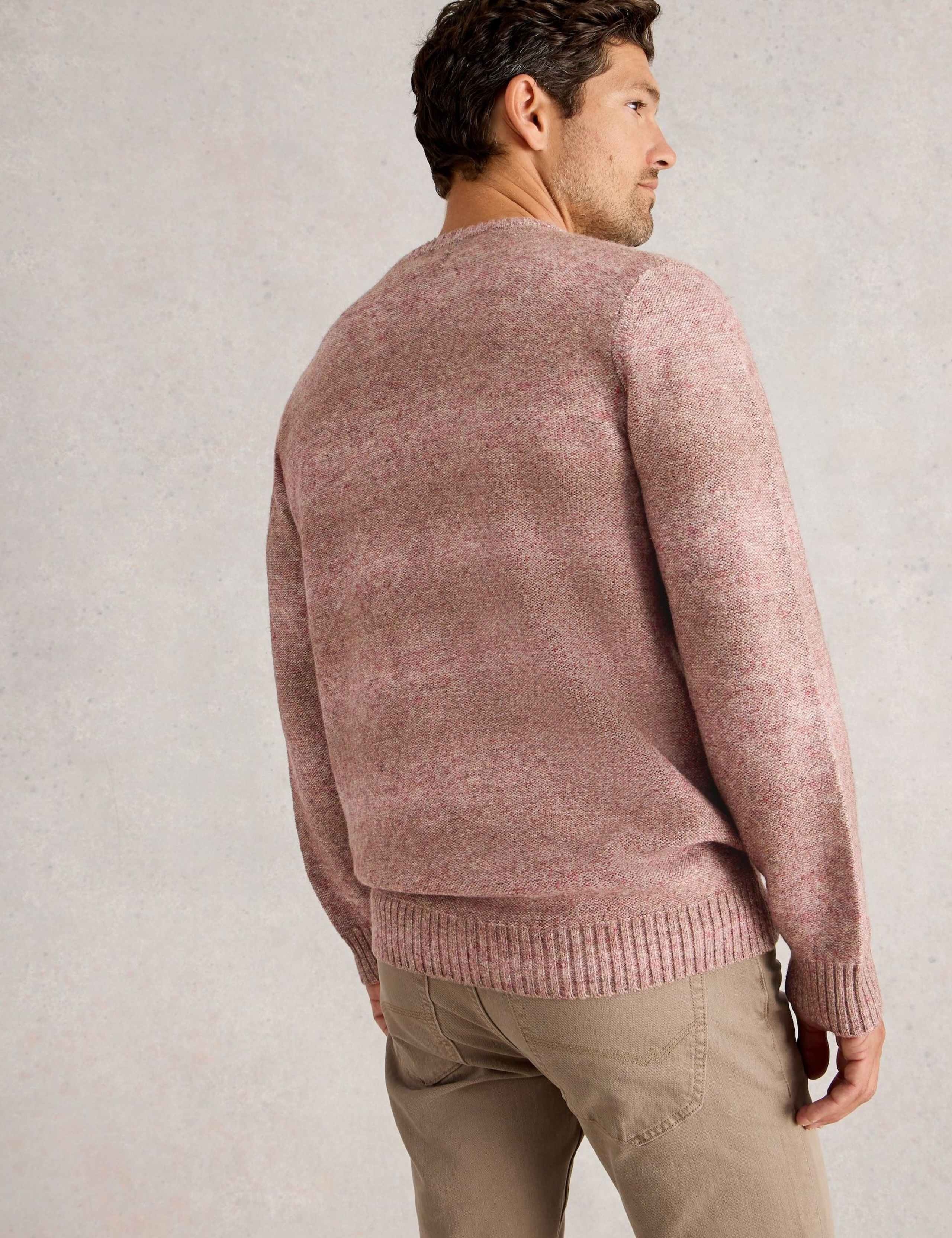Textured Crew Neck Jumper with Linen 3 of 6