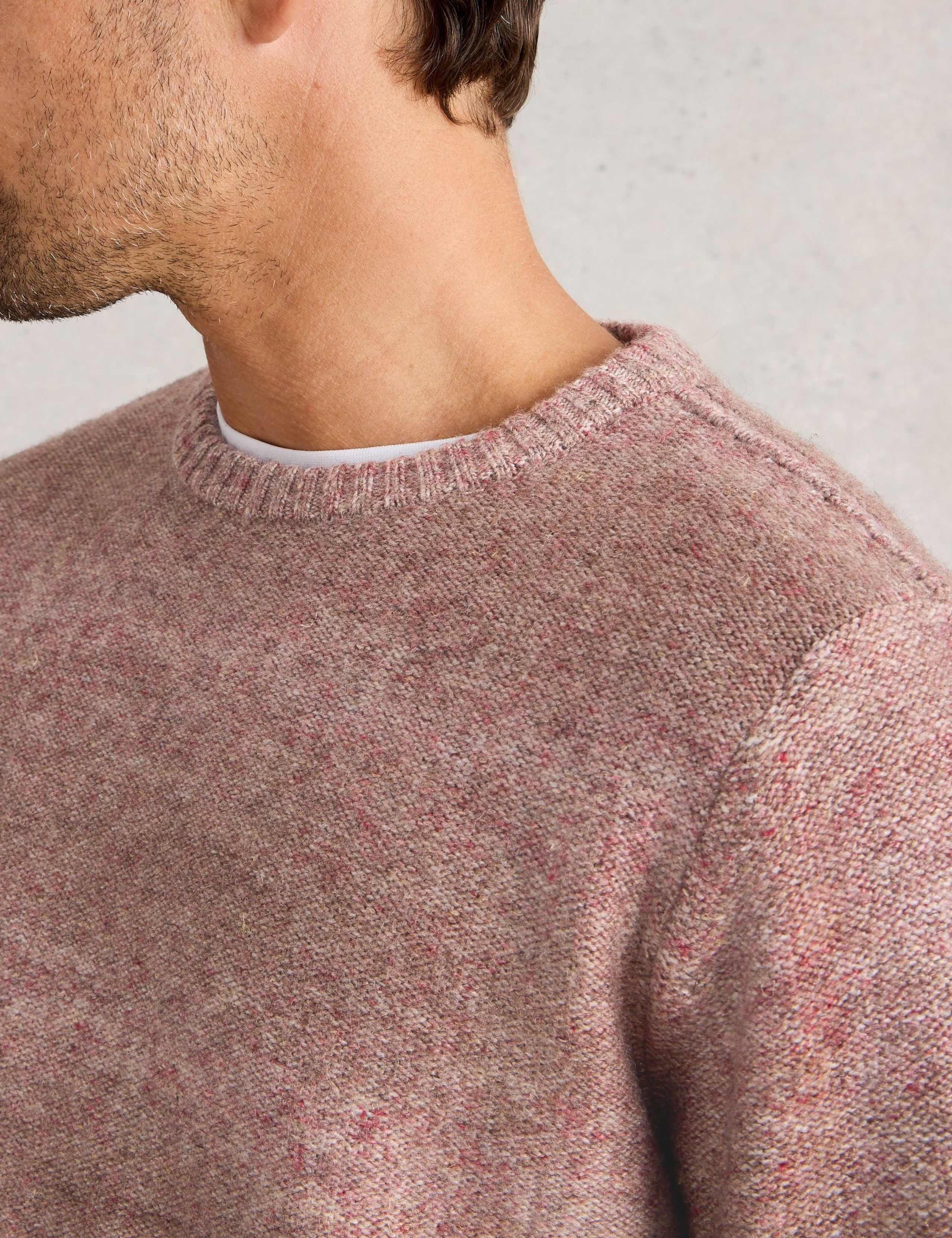 Textured Crew Neck Jumper with Linen 5 of 6