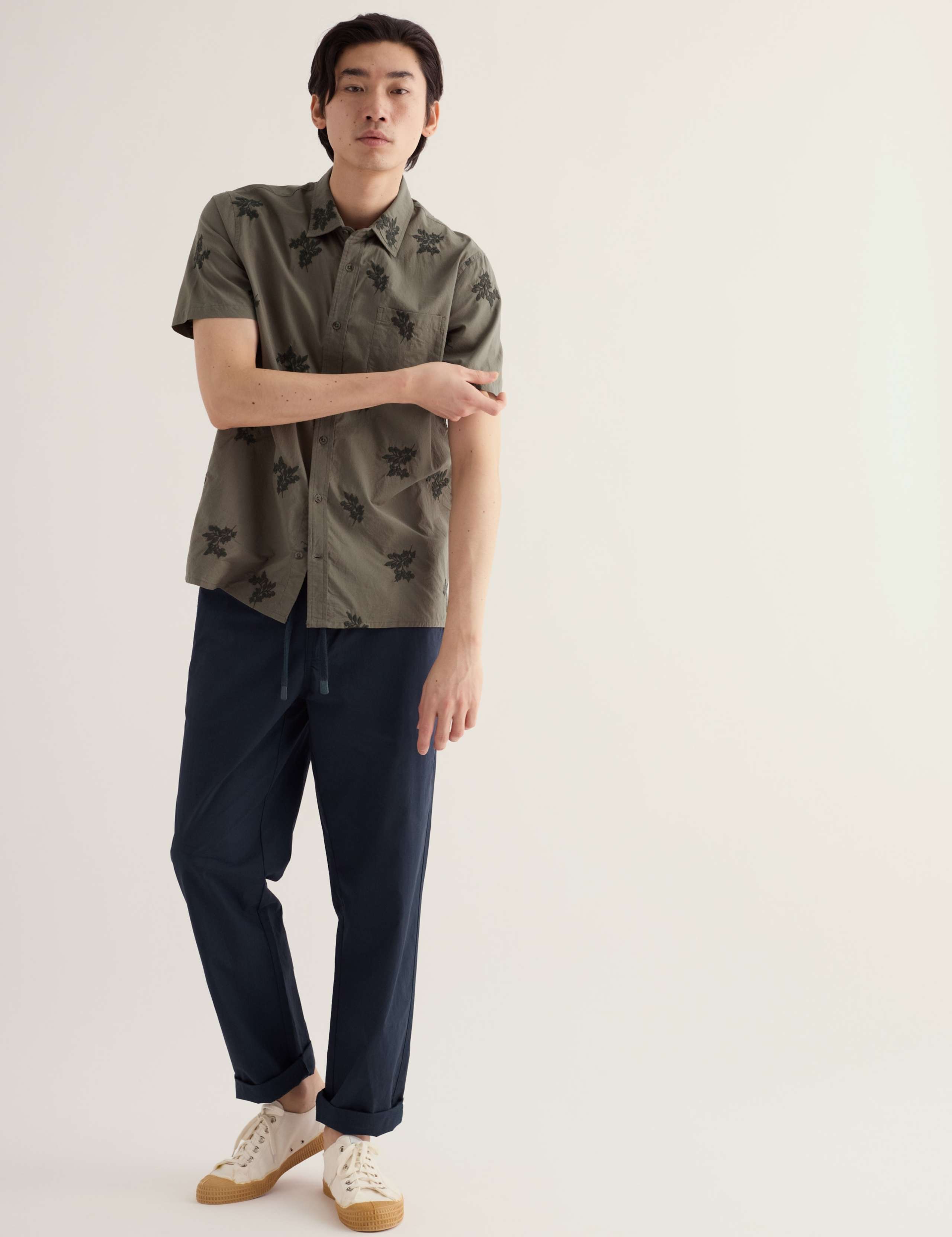 Pure Cotton Embroidered Short Sleeve Shirt 1 of 5