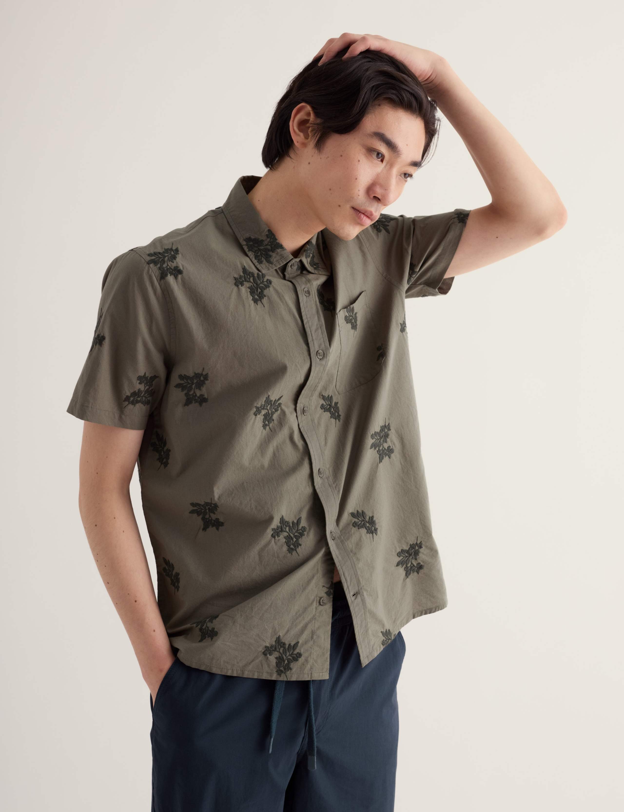 Pure Cotton Embroidered Short Sleeve Shirt 4 of 5