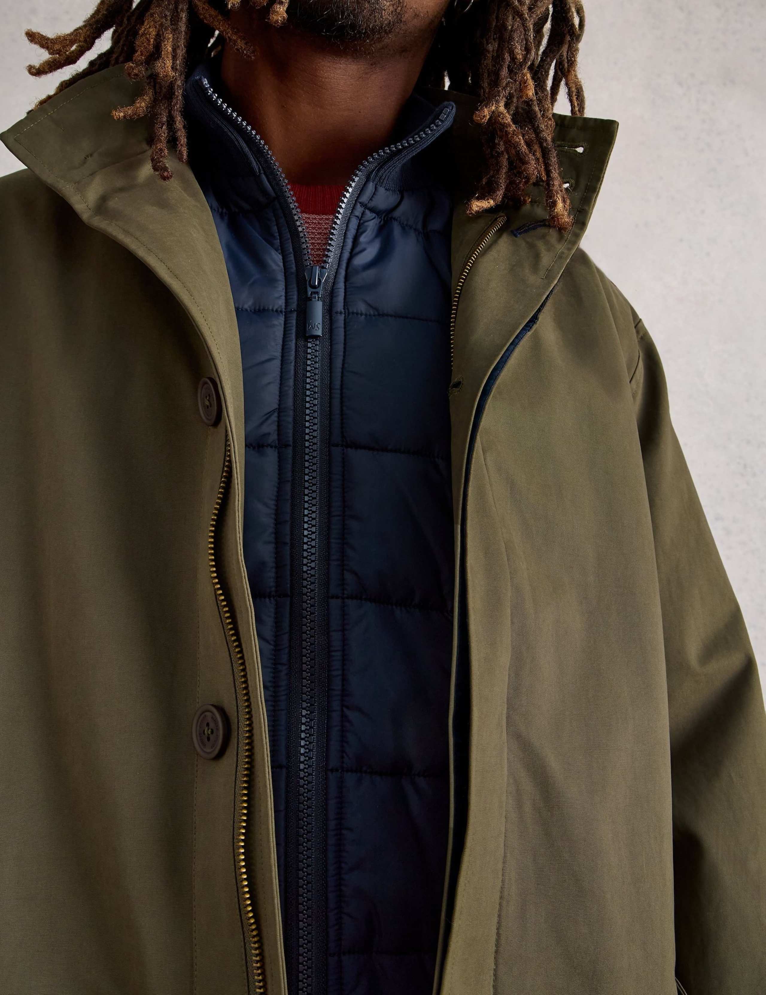 Cotton Blend Mac with Removable Gilet 3 of 6