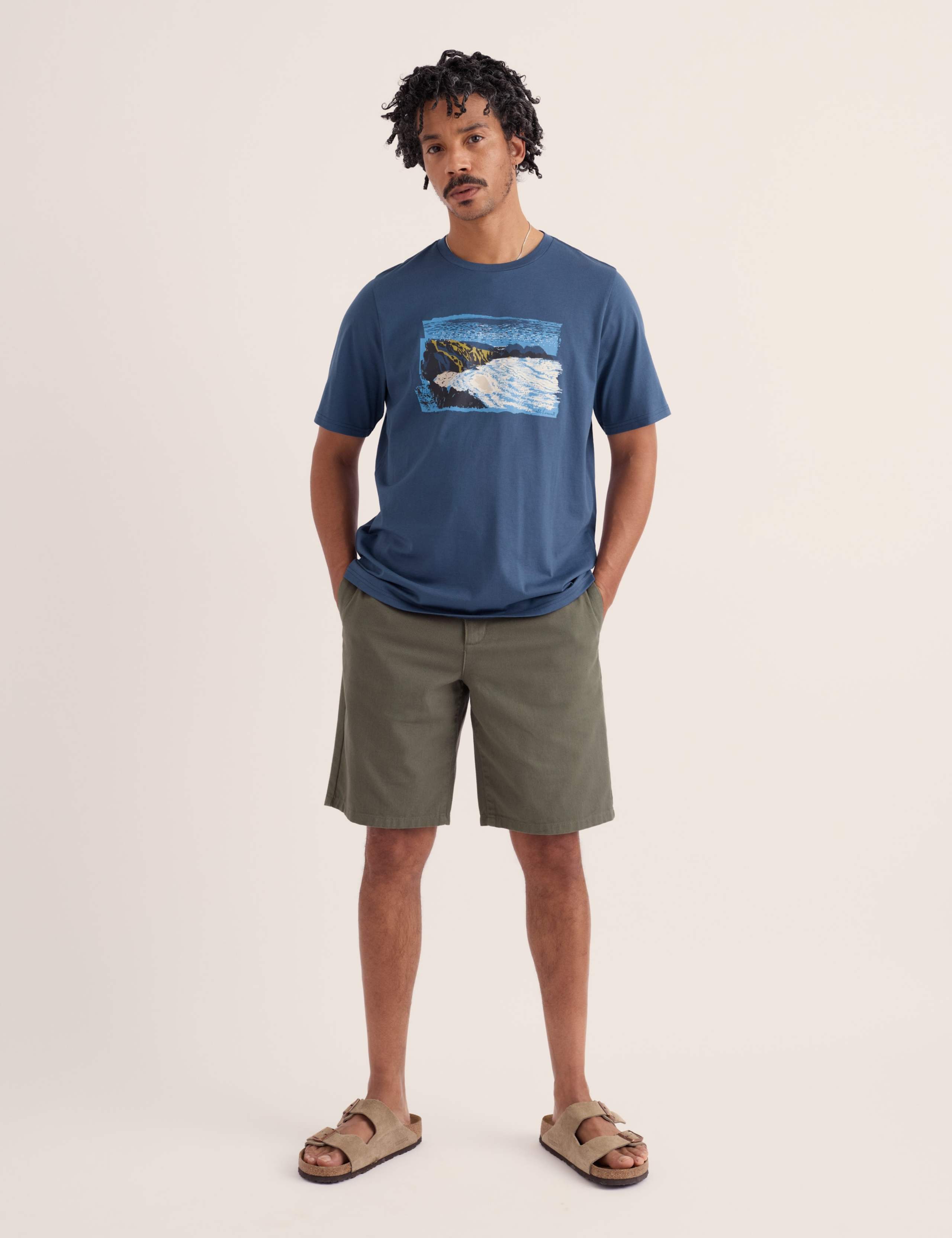 Pure Cotton Coast Graphic Crew Neck T-Shirt 1 of 5