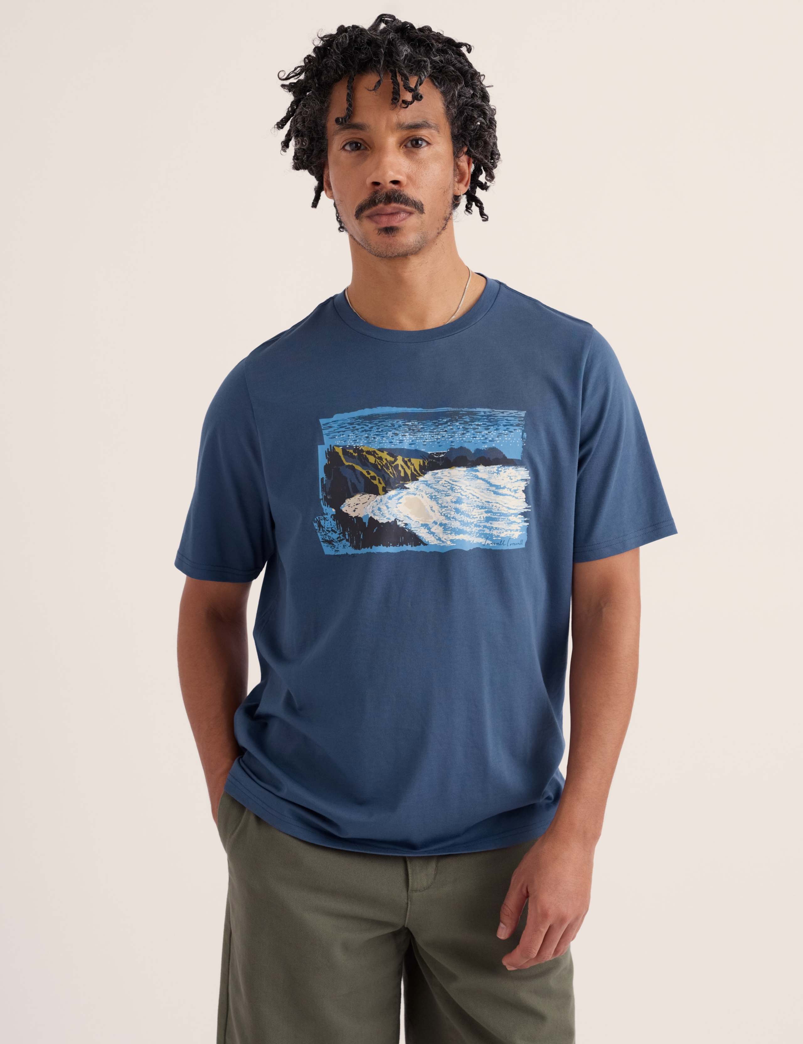 Pure Cotton Coast Graphic Crew Neck T-Shirt 4 of 5