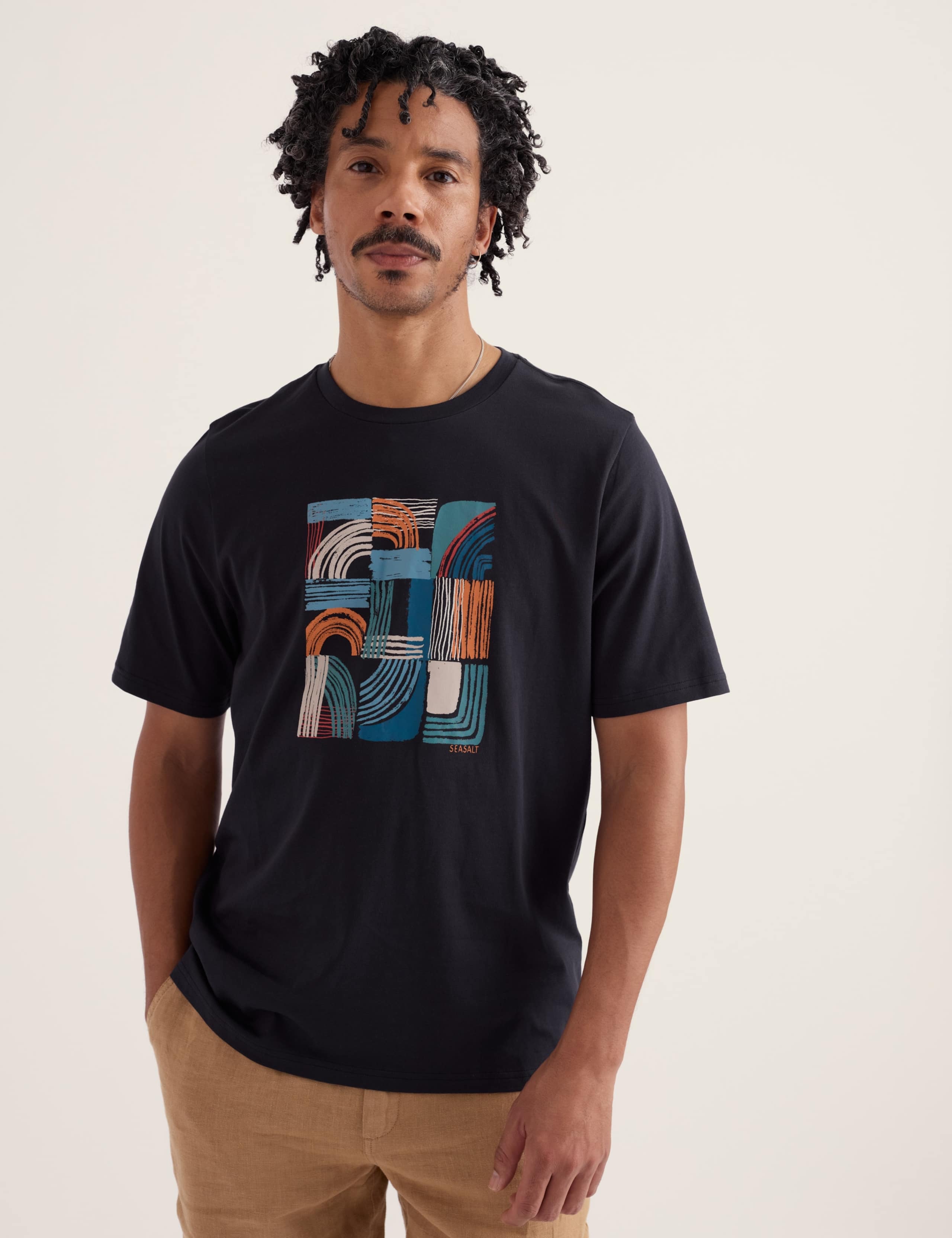 Pure Cotton Graphic Print Crew Neck T-Shirt 4 of 5