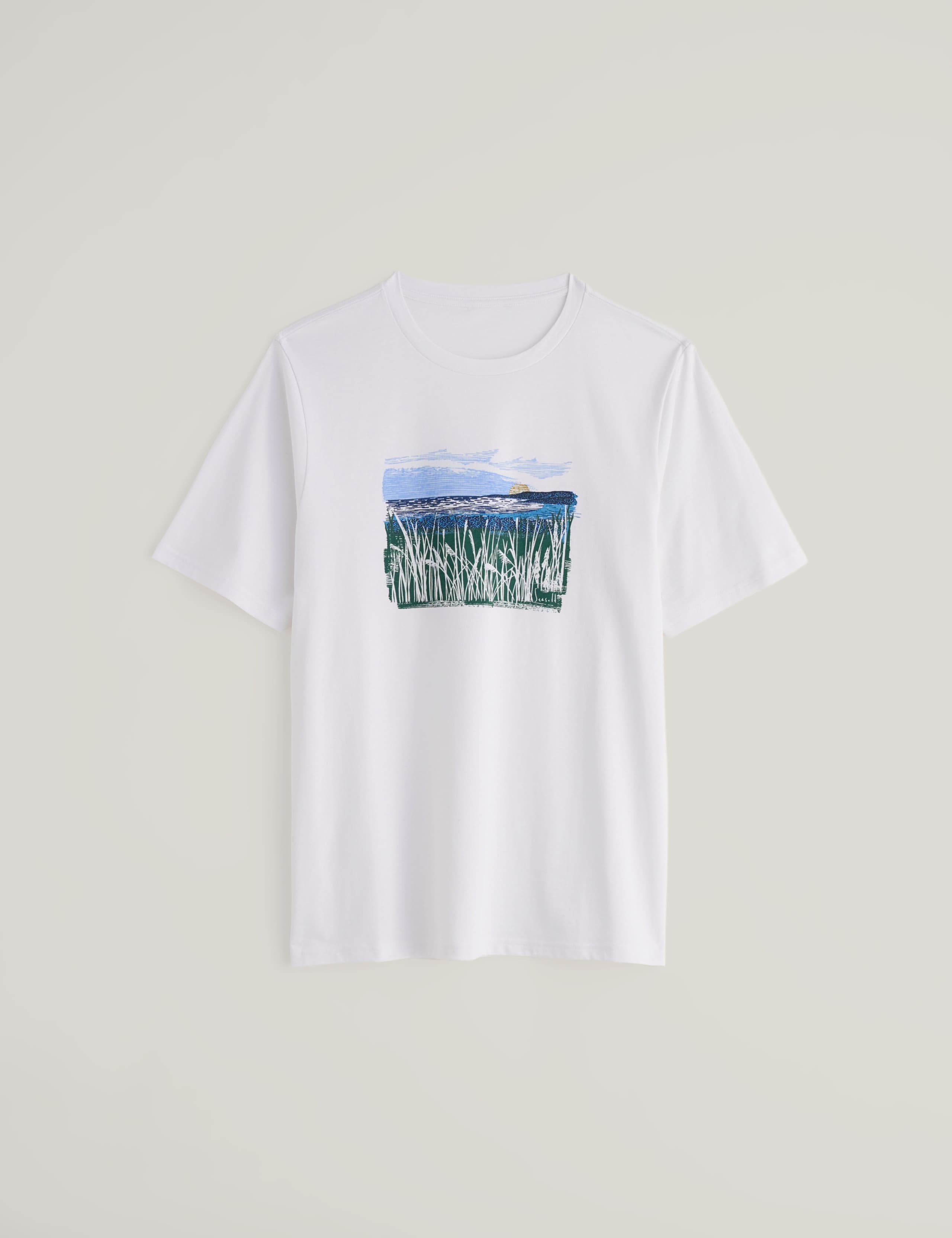 Pure Cotton Sea Graphic Crew Neck T-Shirt 2 of 5
