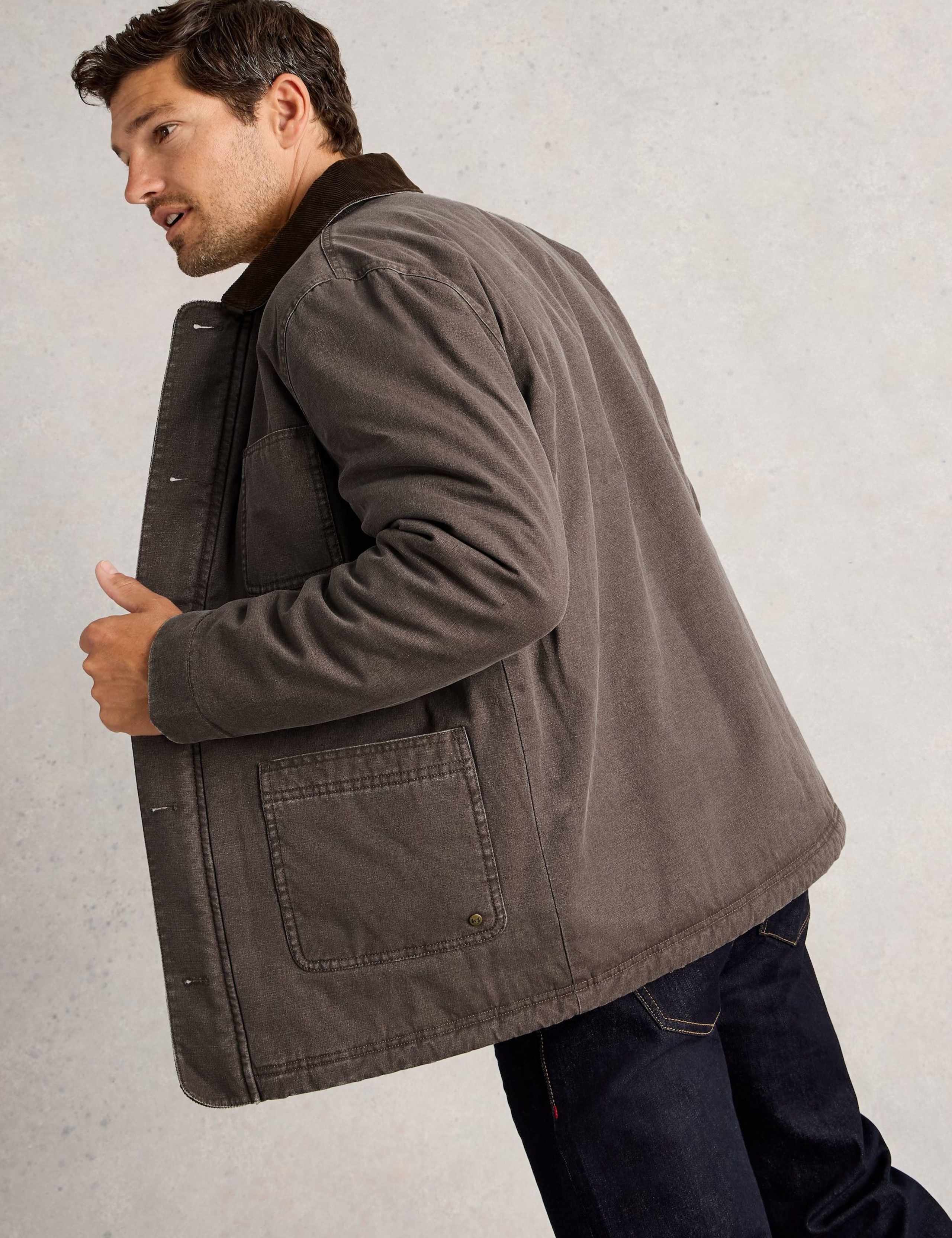 Pure Cotton Borg Lined Utility Jacket 6 of 6