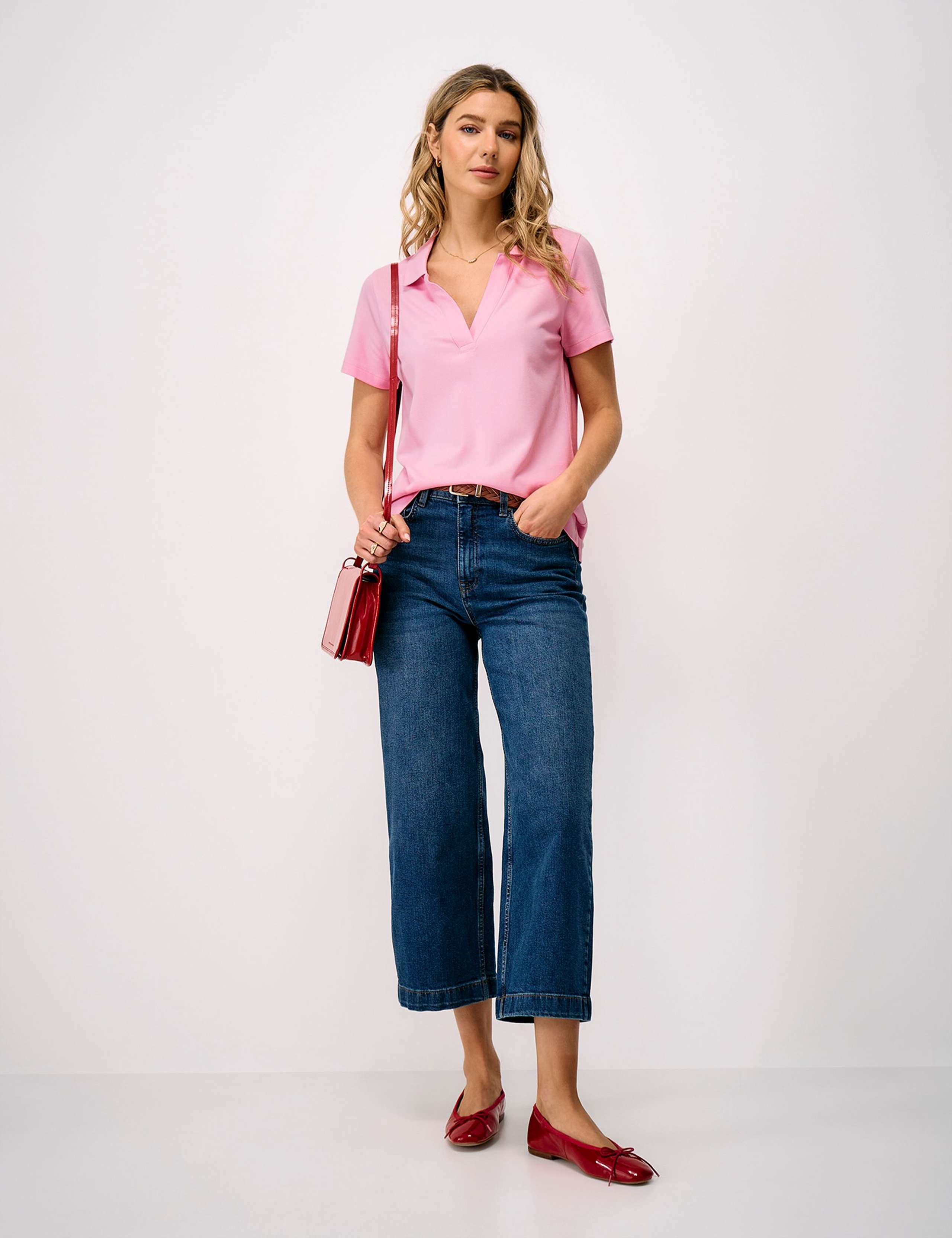 Modal Rich Collared Notch Neck Polo Shirt 3 of 5