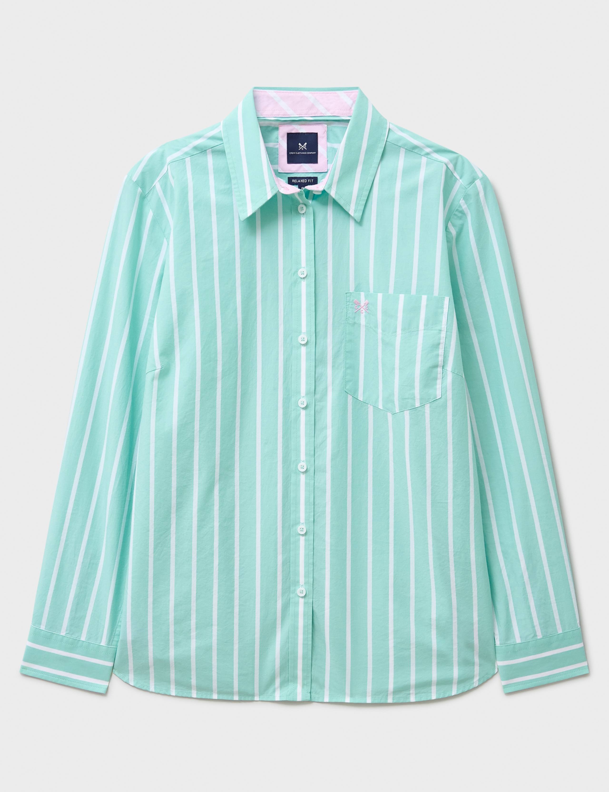 Pure Cotton Striped Collared Relaxed Shirt 2 of 5