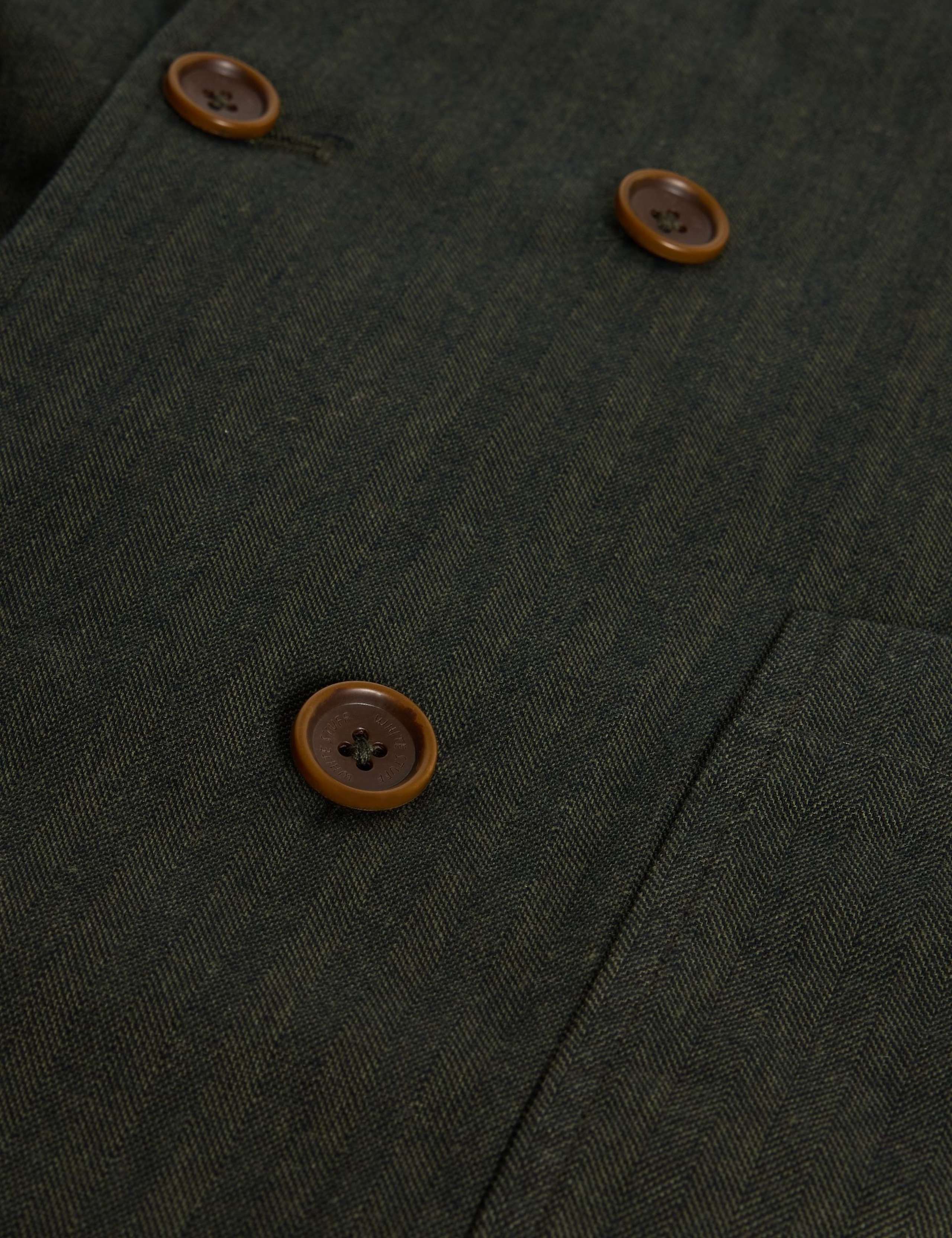 Regular Fit Cotton Rich Herringbone Blazer 6 of 6