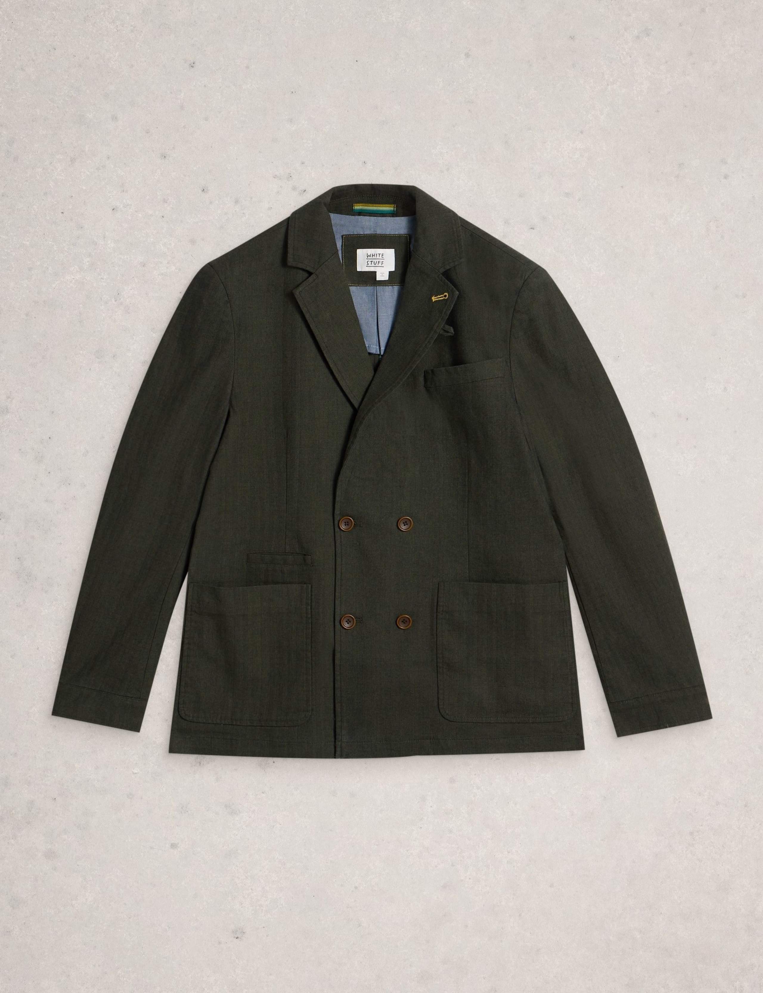 Regular Fit Cotton Rich Herringbone Blazer 2 of 6