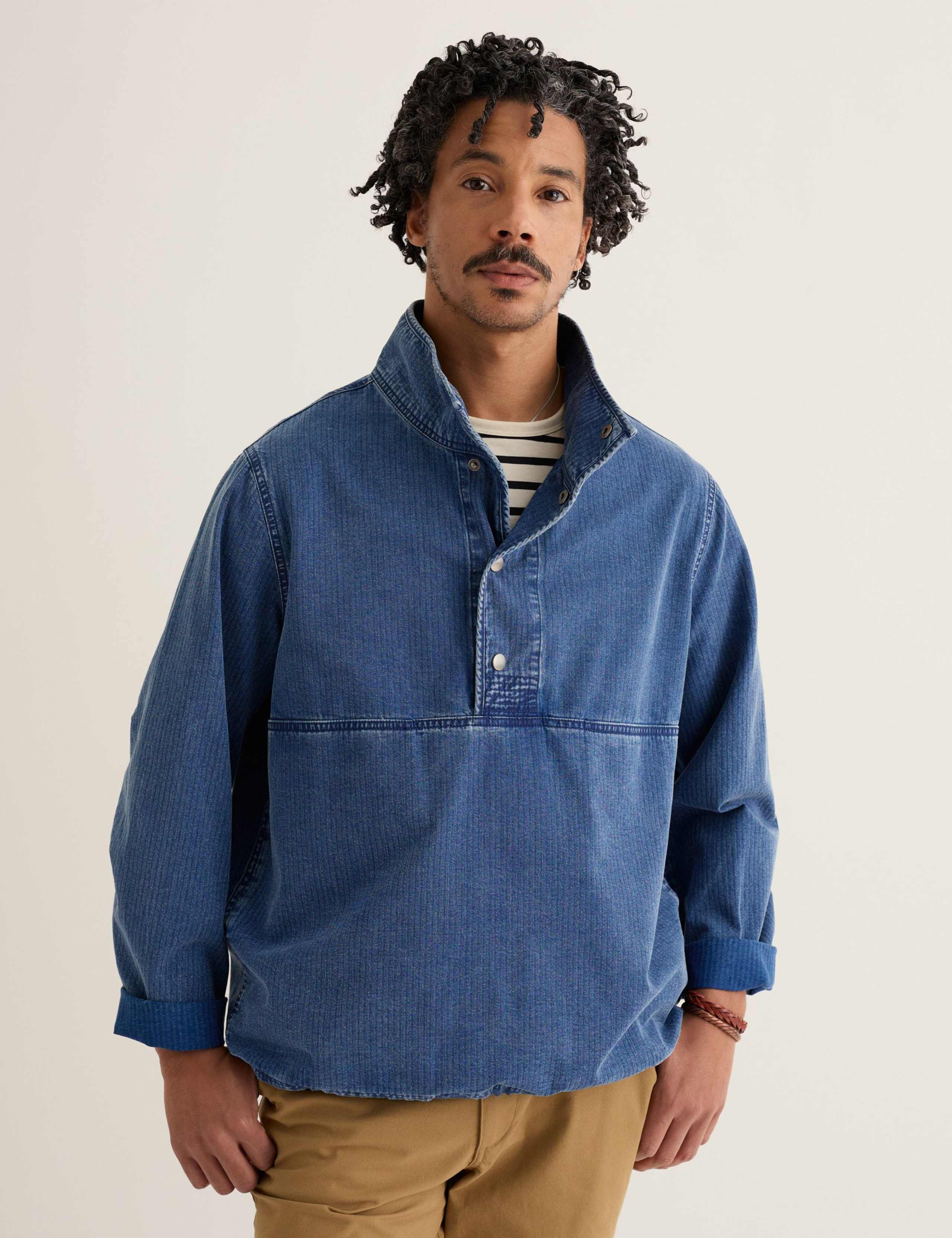 Pure Cotton Textured Funnel Neck Top 1 of 5