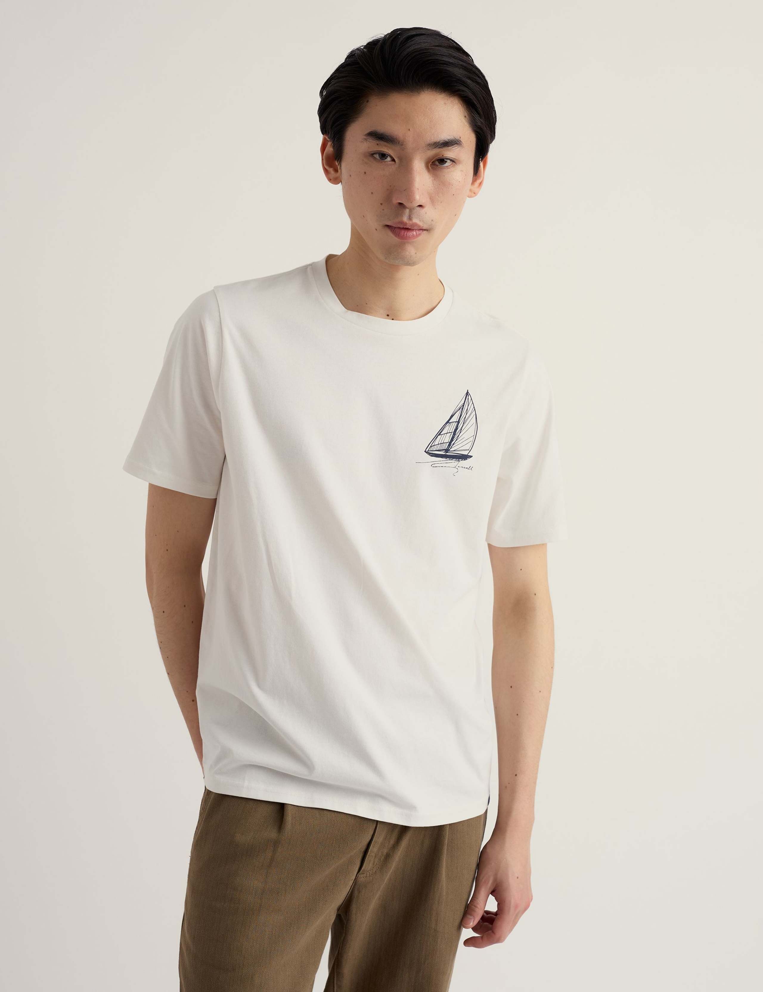 Pure Cotton Sailboat Graphic T-Shirt 3 of 5