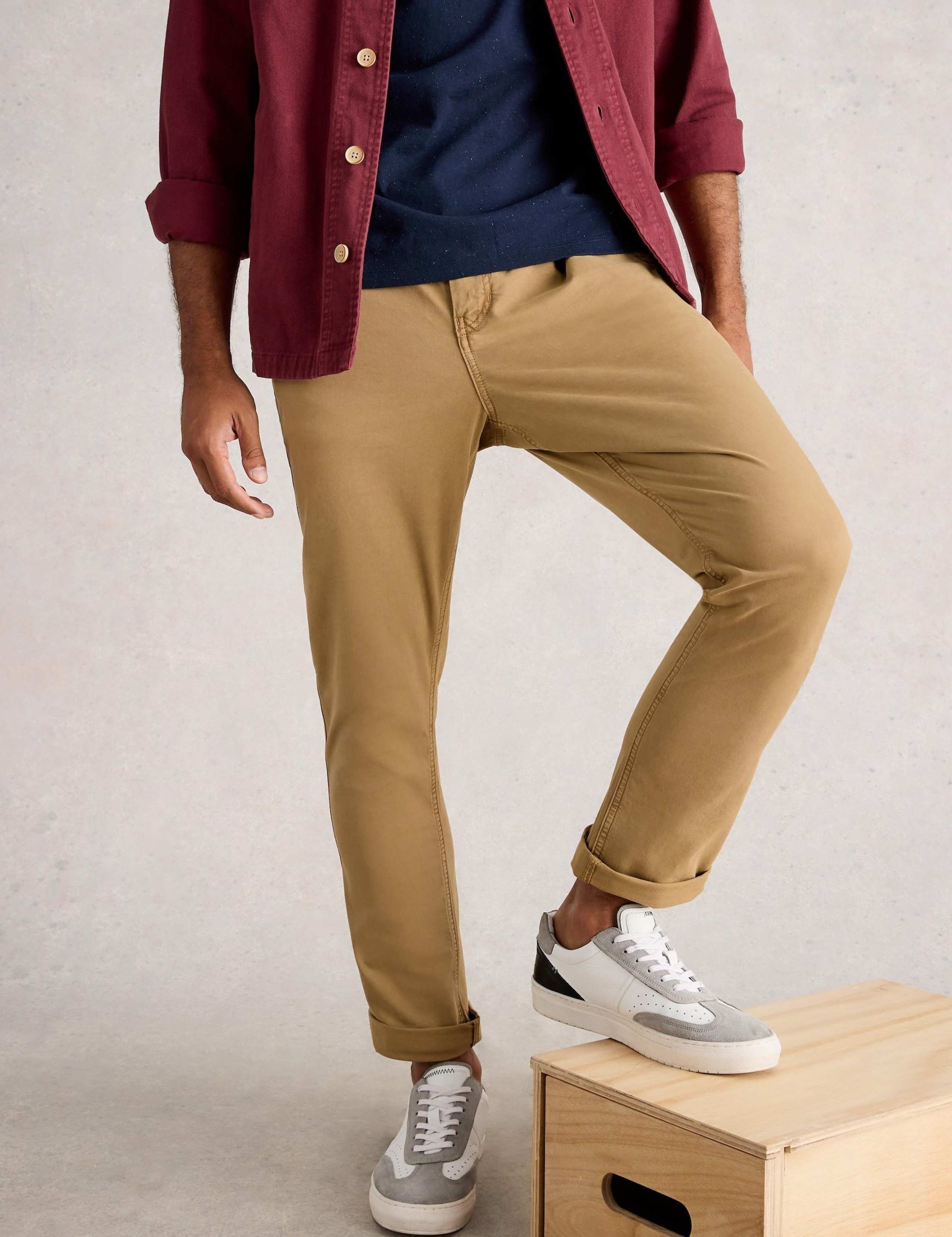 Regular Fit Elasticated Waist Stretch Trousers 3 of 6