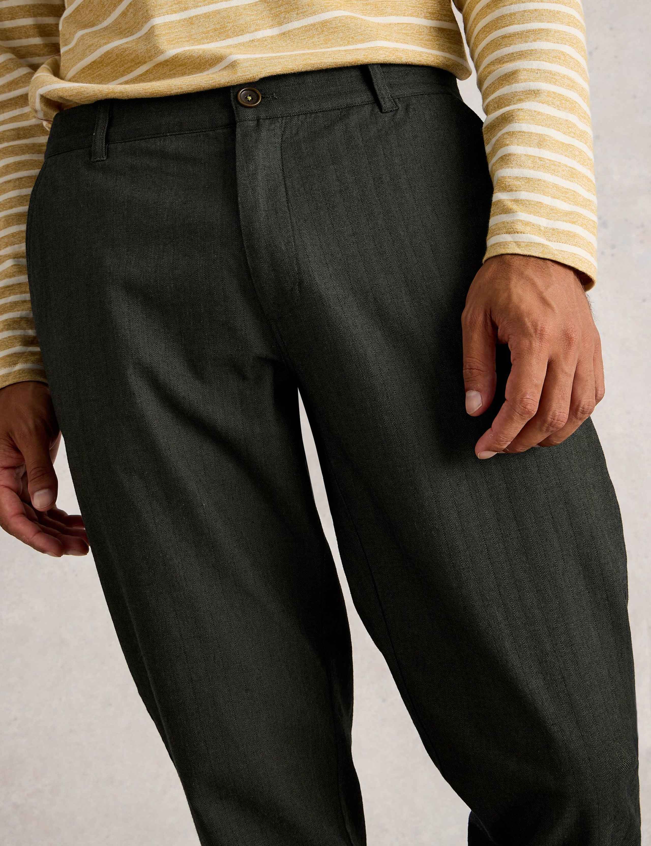 Regular Fit Herringbone Trousers 5 of 6