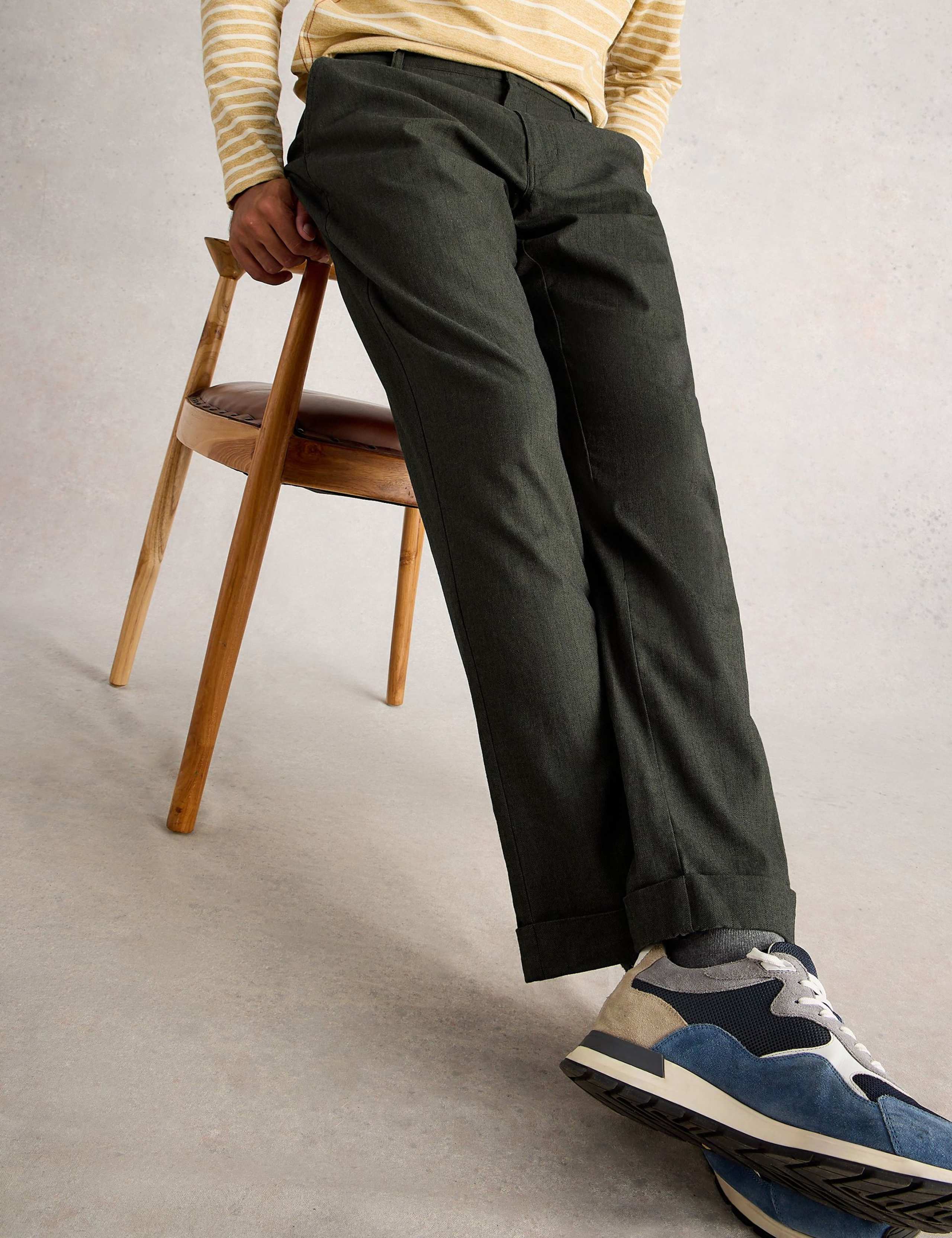 Regular Fit Herringbone Trousers 6 of 6