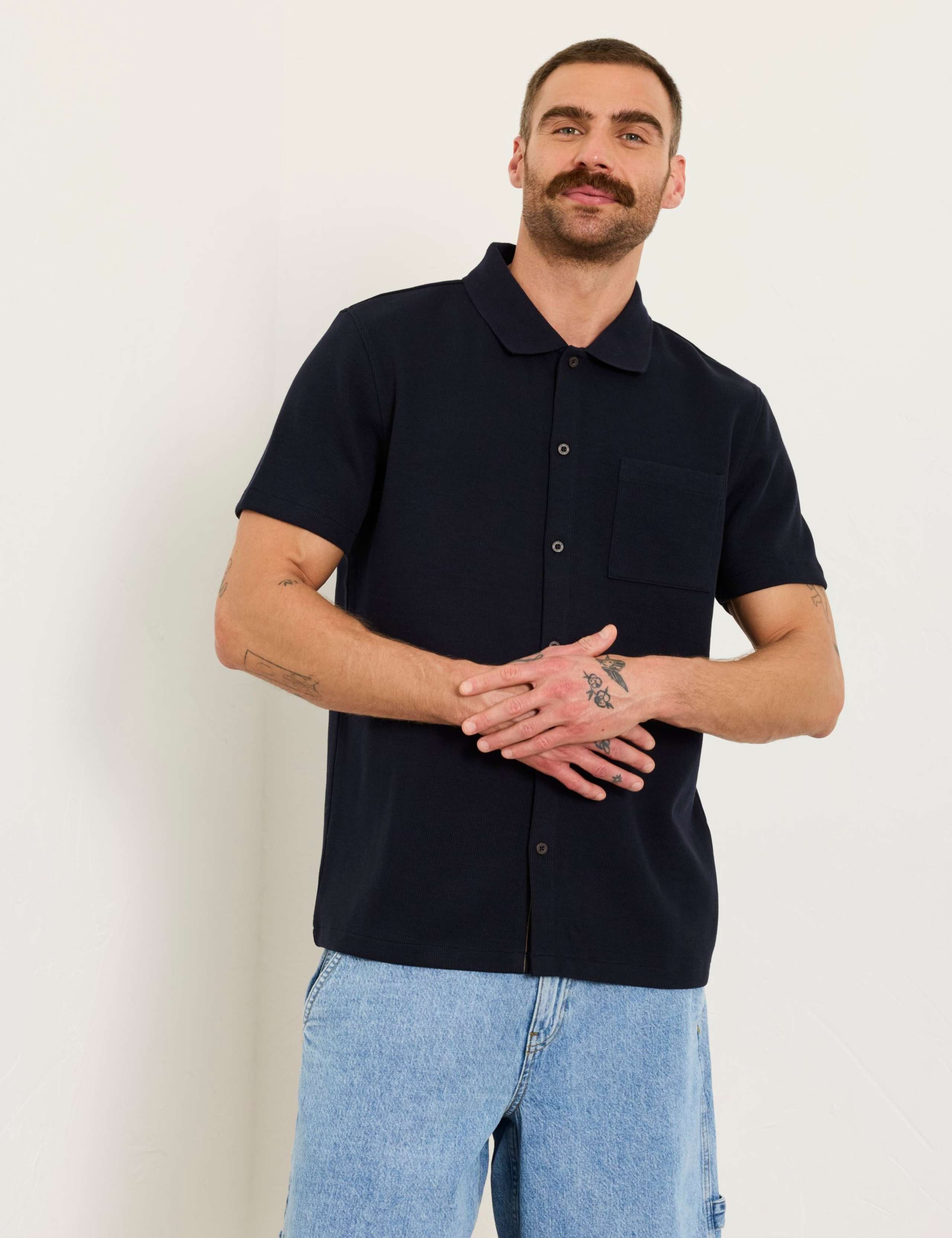 Regular Fit Cotton Rich Short Sleeve Shirt 1 of 6