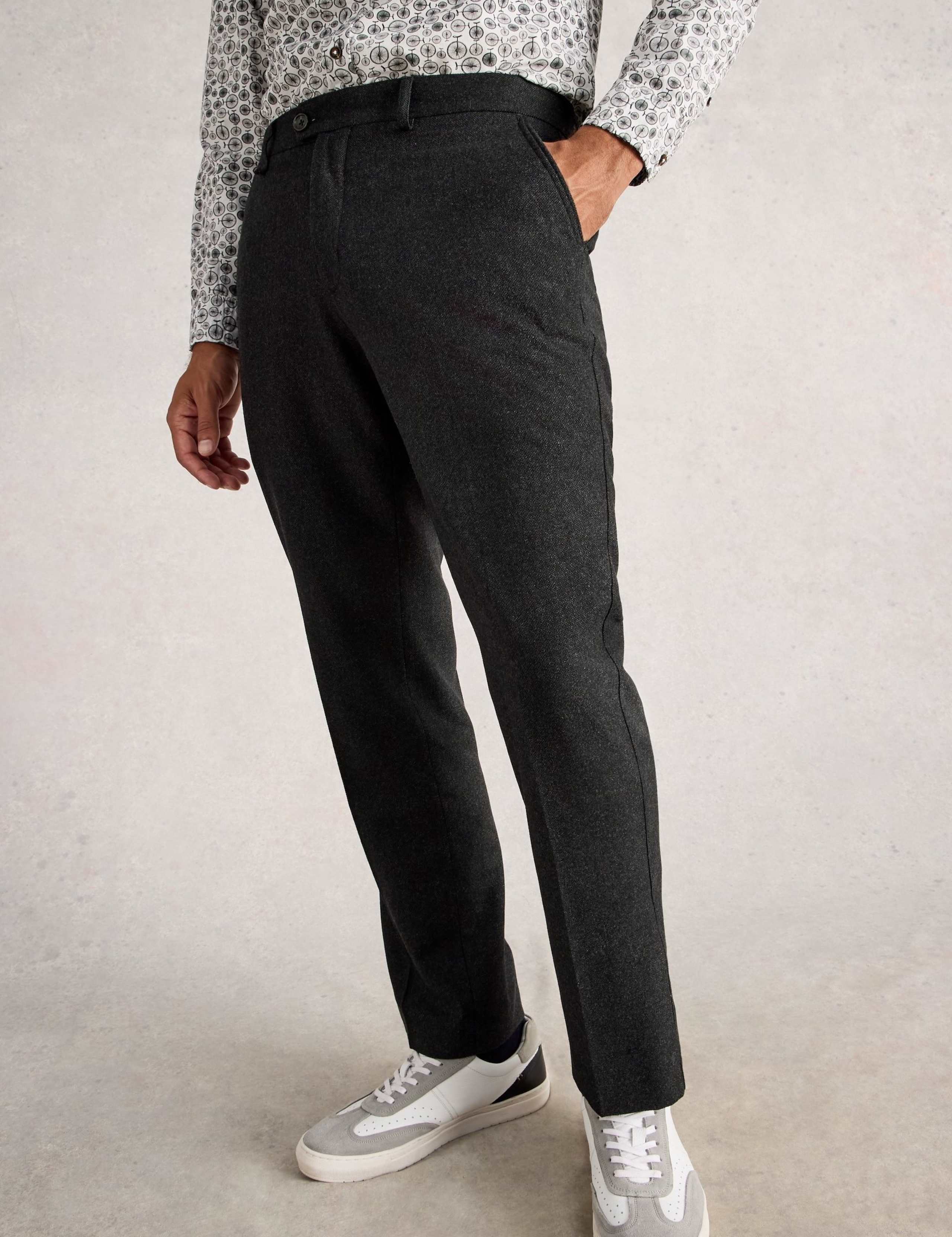 Regular Fit Wool Blend Trousers 3 of 6